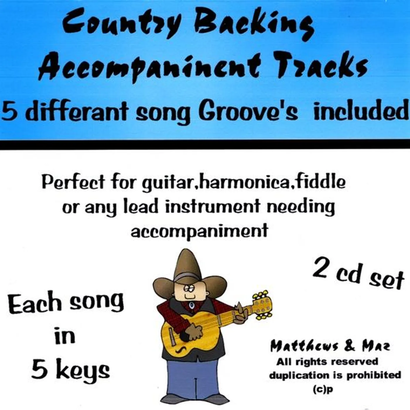 Matthews & Maz COUNTRY BACKING ACCOMPAINMENT TRACKS CD