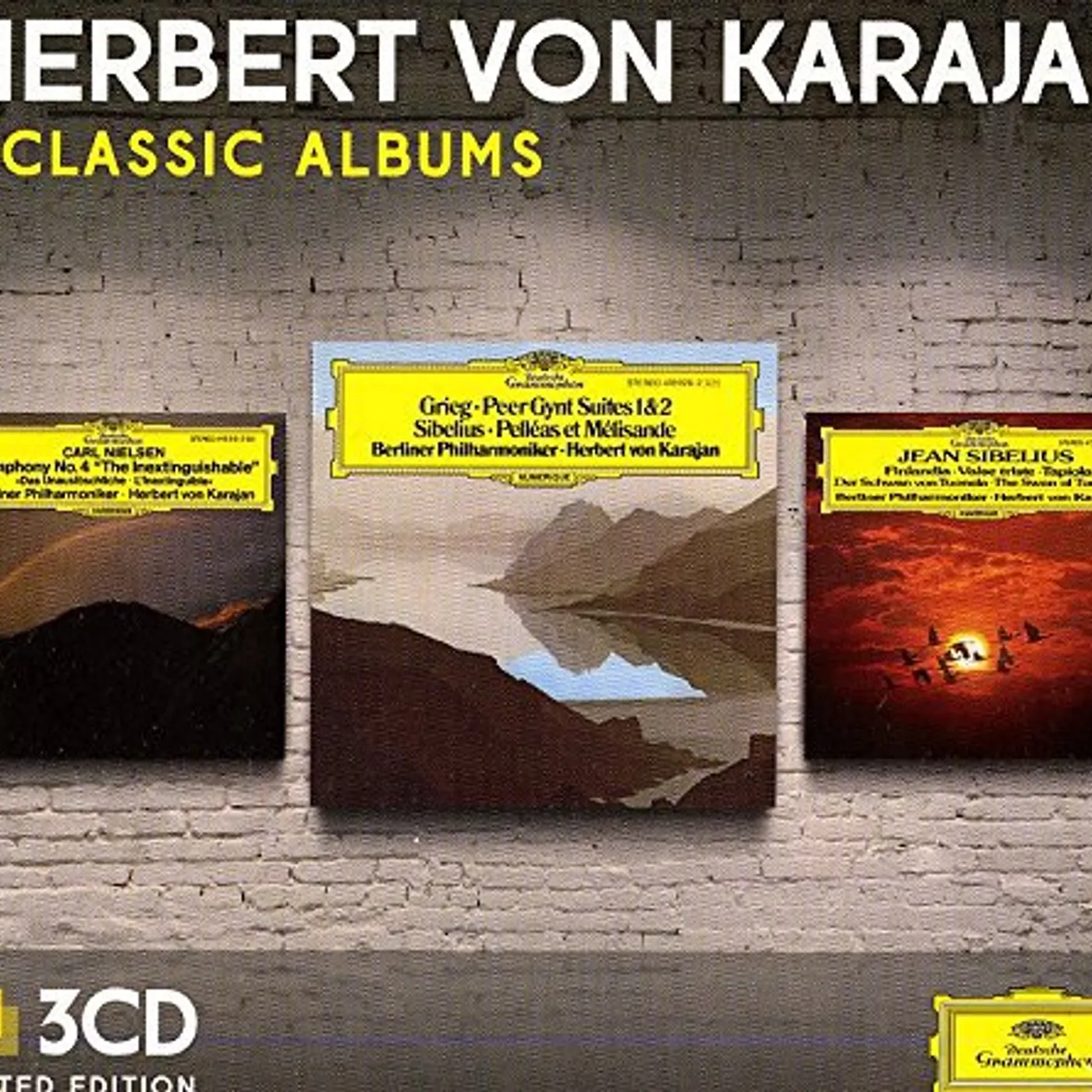 Herbert von Karajan THREE CLASSIC ALBUMS (SIBELIUS/GRIEG/NEILSEN) CD