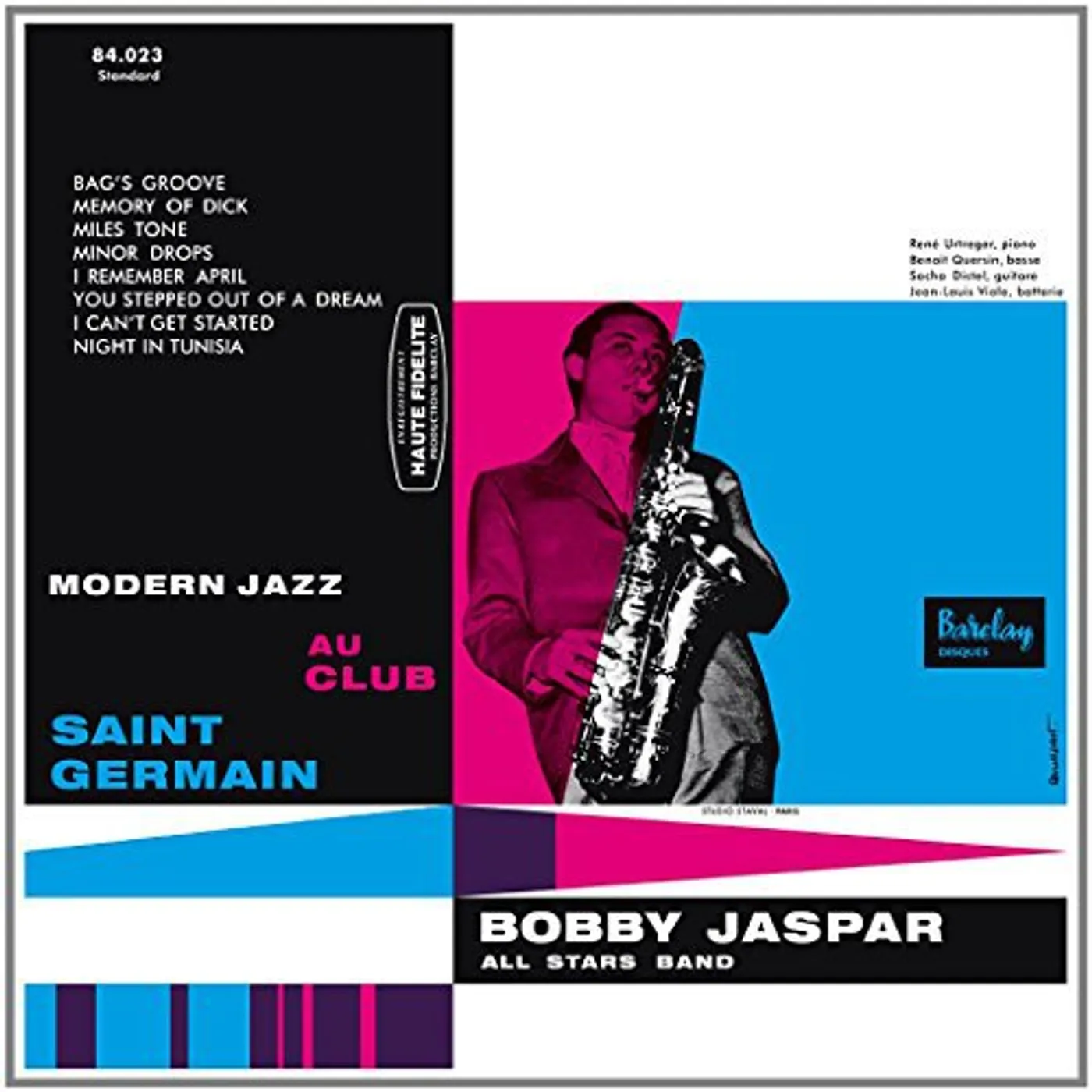 Bobby Jaspar MODERN JAZZ AU CLUB SA Vinyl Record
