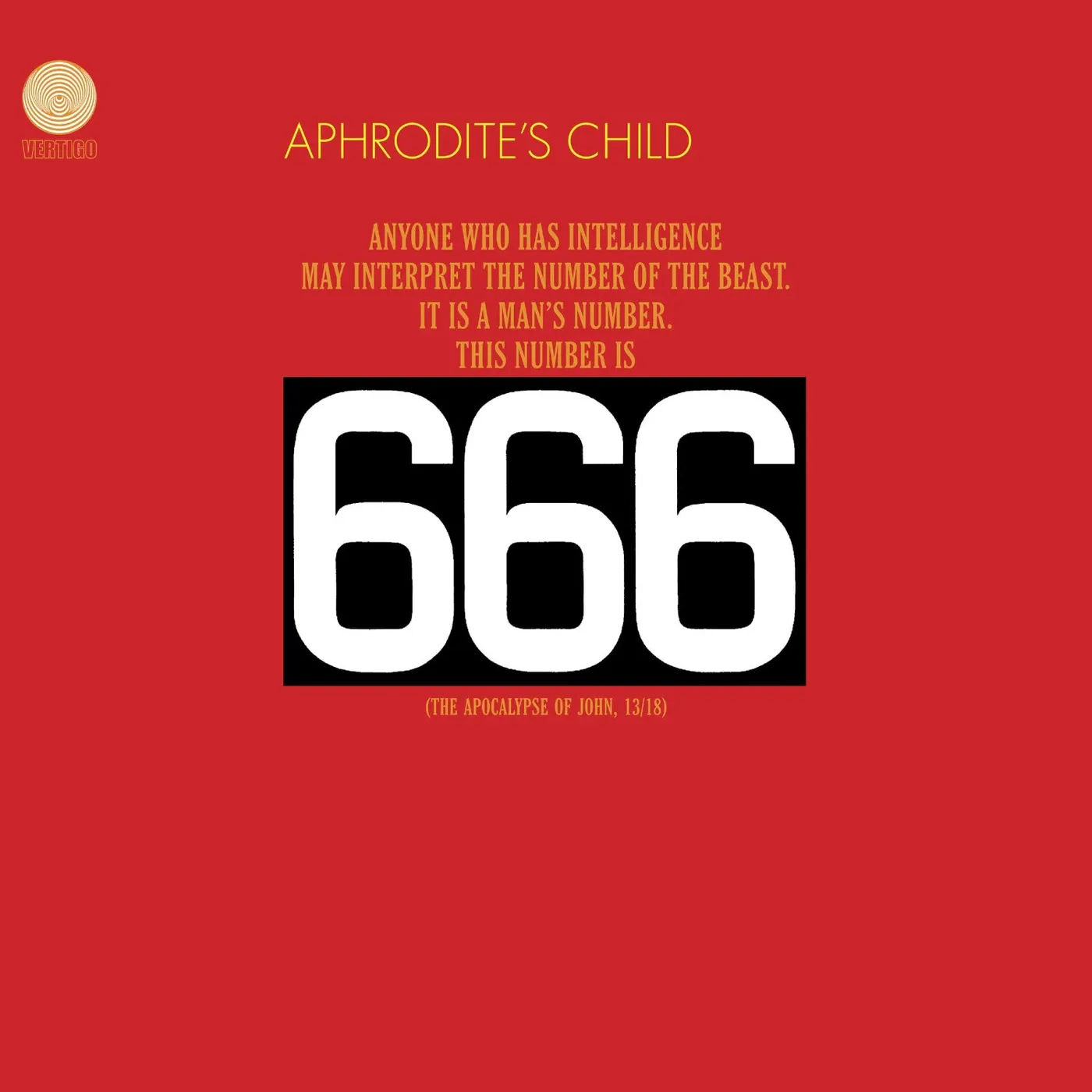 Aphrodite's Child 666 Vinyl Record - UK Release