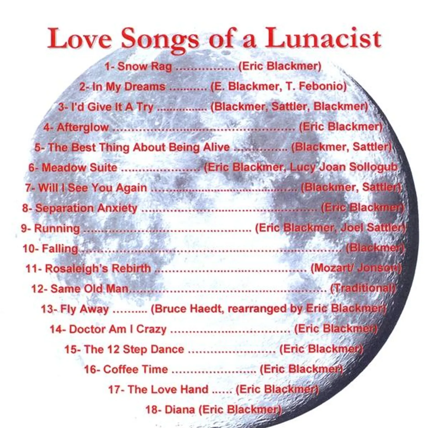 Eric Blackmer LOVE SONGS OF A LUNACIST CD