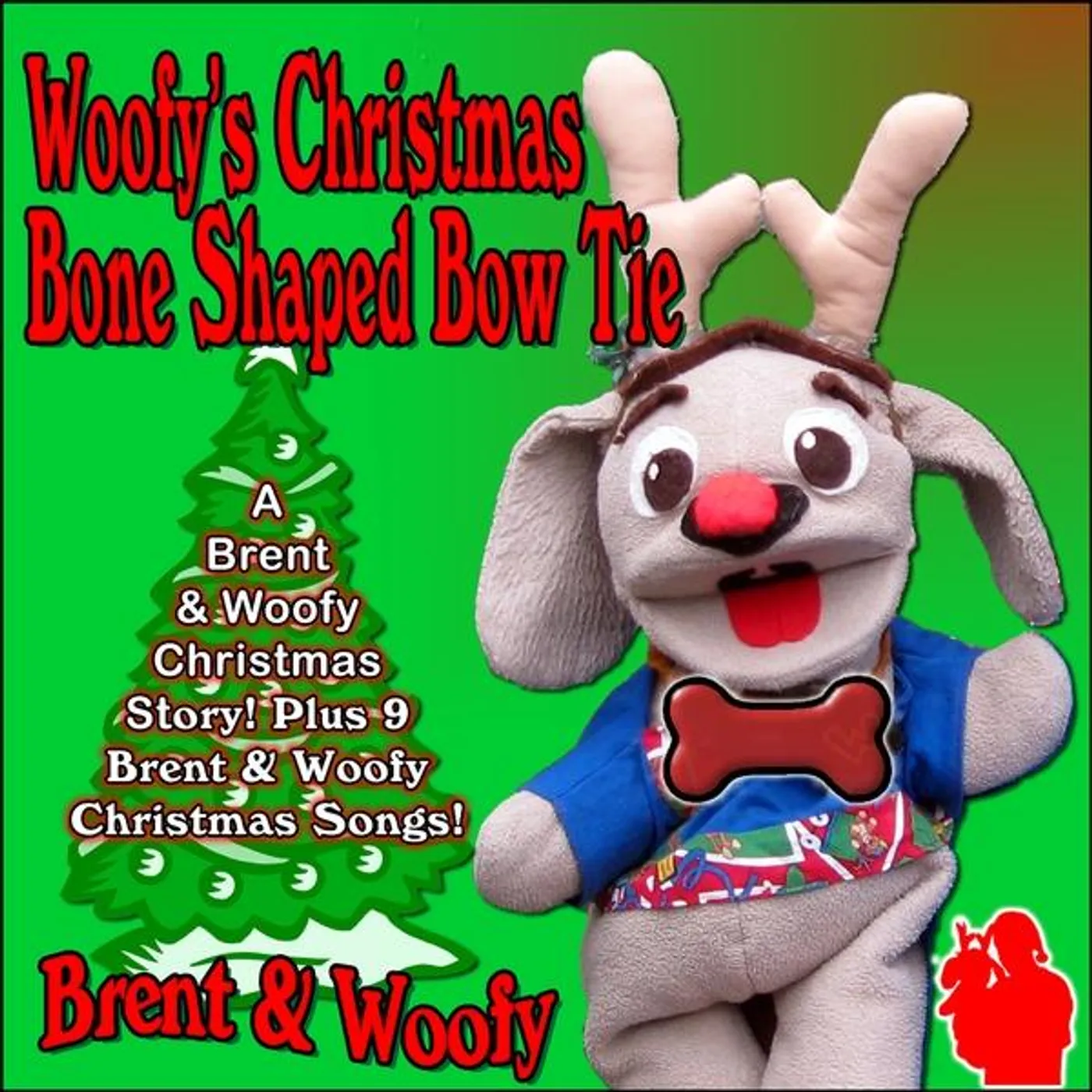 Brent & Woofy WOOFY'S CHRISTMAS BONE SHAPED BOW TIE CD