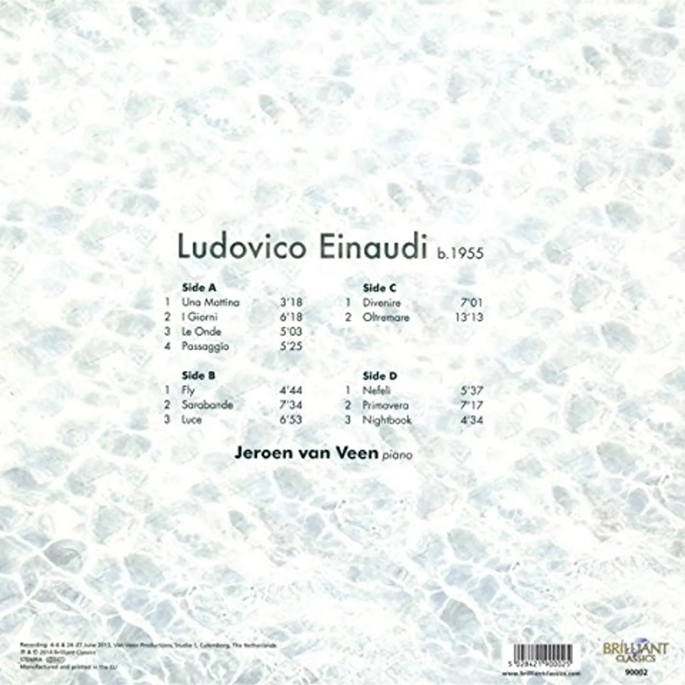 Jeroen van Veen EINAUDI: PIANO MUSIC (UK) (Vinyl)