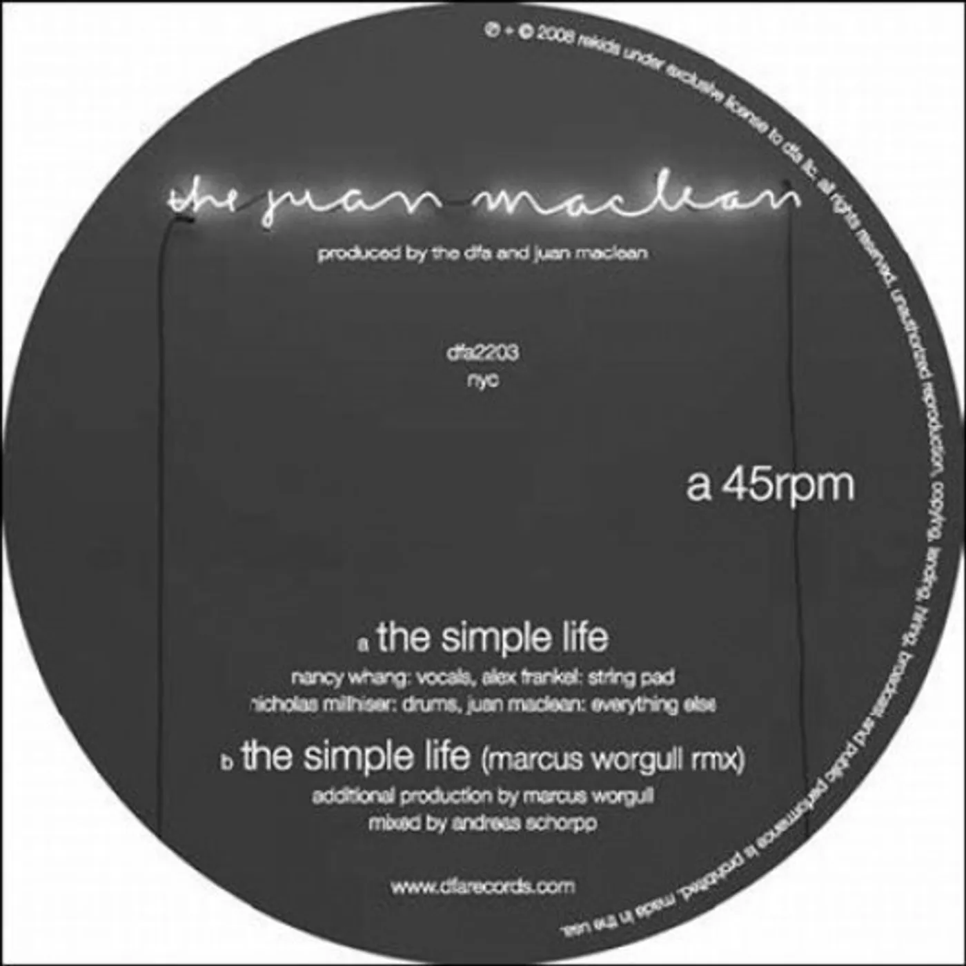 The Juan McLean SIMPLE LIFE Vinyl Record