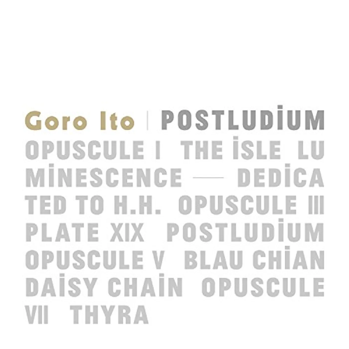 Goro Ito POSTLUDIUM CD