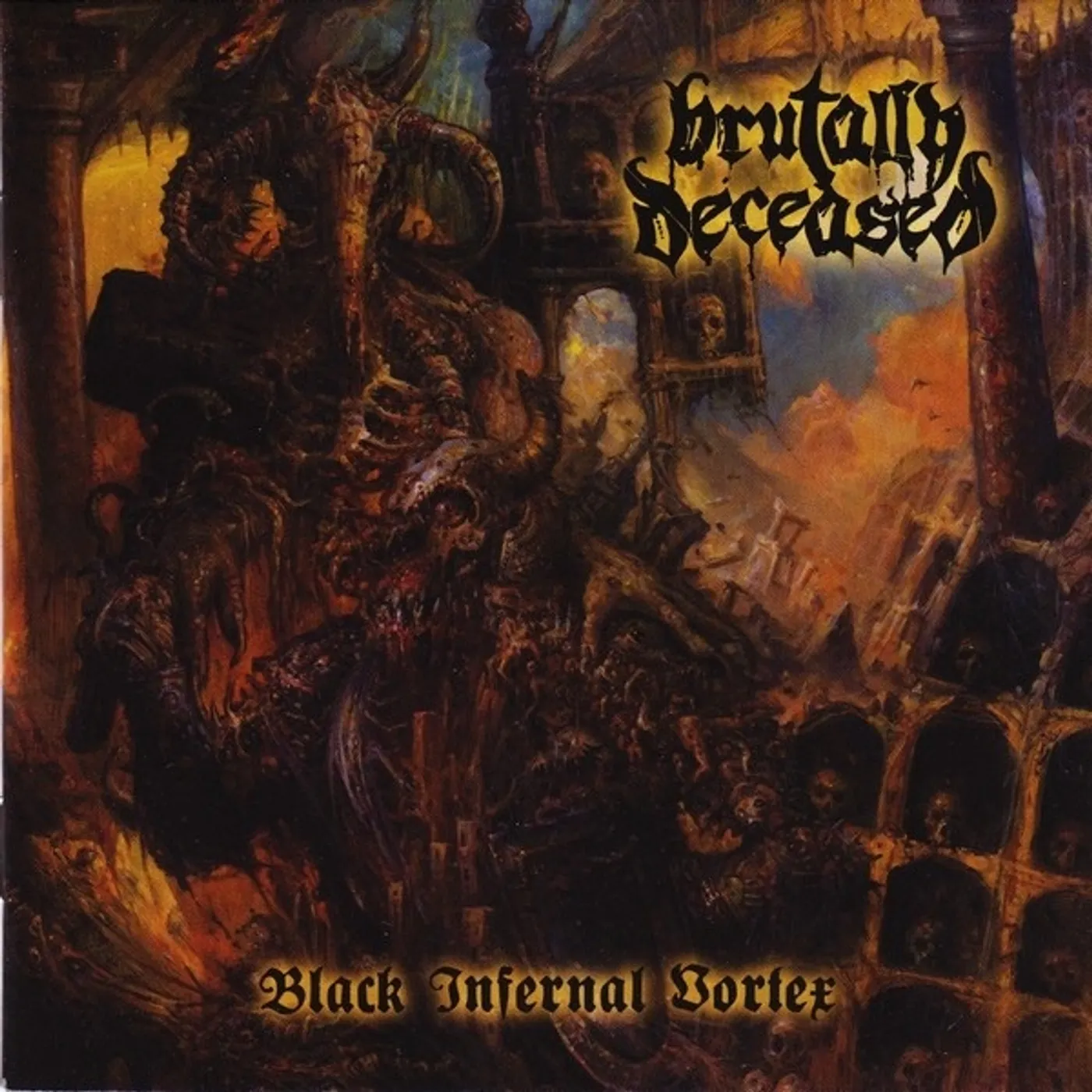Brutally Deceased Black Infernal Vortex Vinyl Record