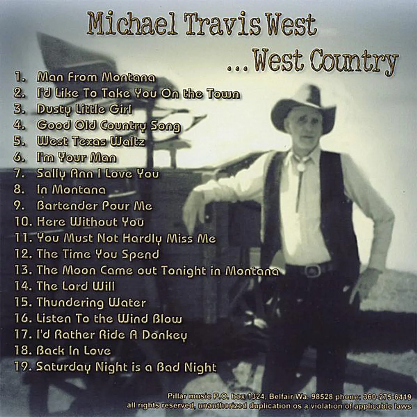 Michael Travis West WEST COUNTRY CD