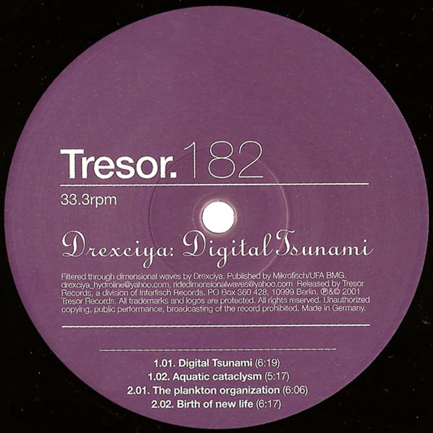 Drexciya Digital Tsunami Vinyl Record