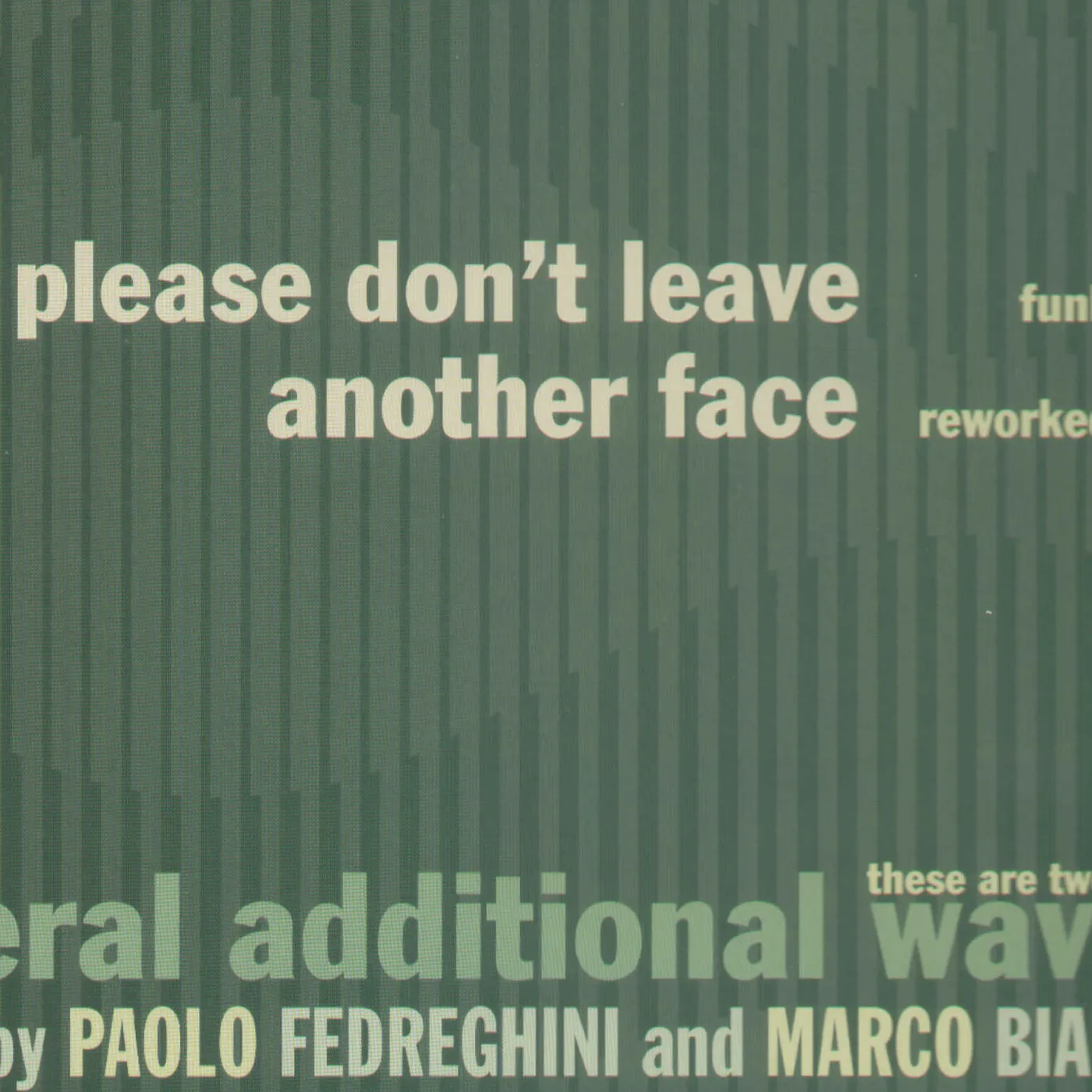 Paolo Fedreghini Marco Bianchi Several Additional Waves Vinyl Record