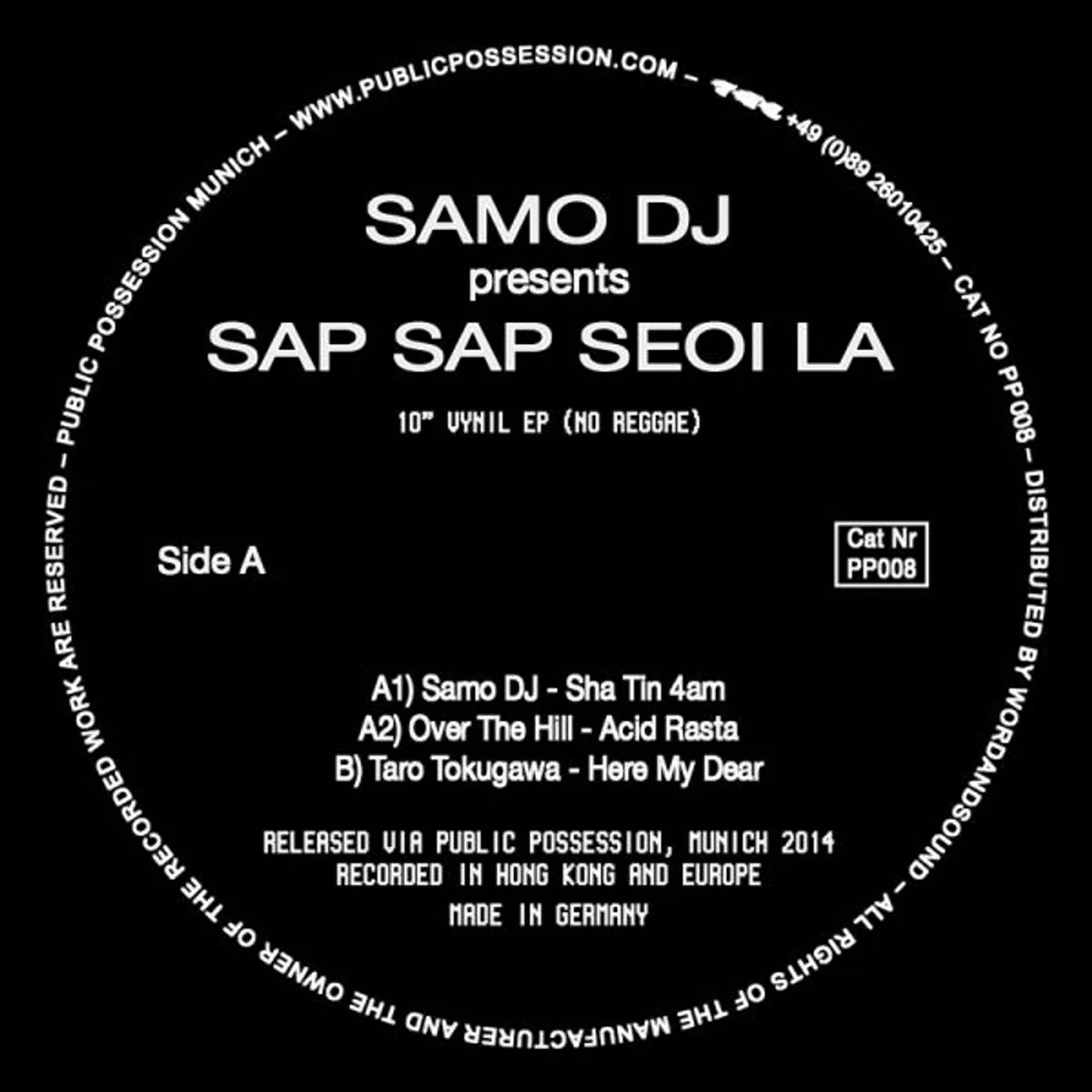 Samo DJ SAP SAO SEOI LA Vinyl Record