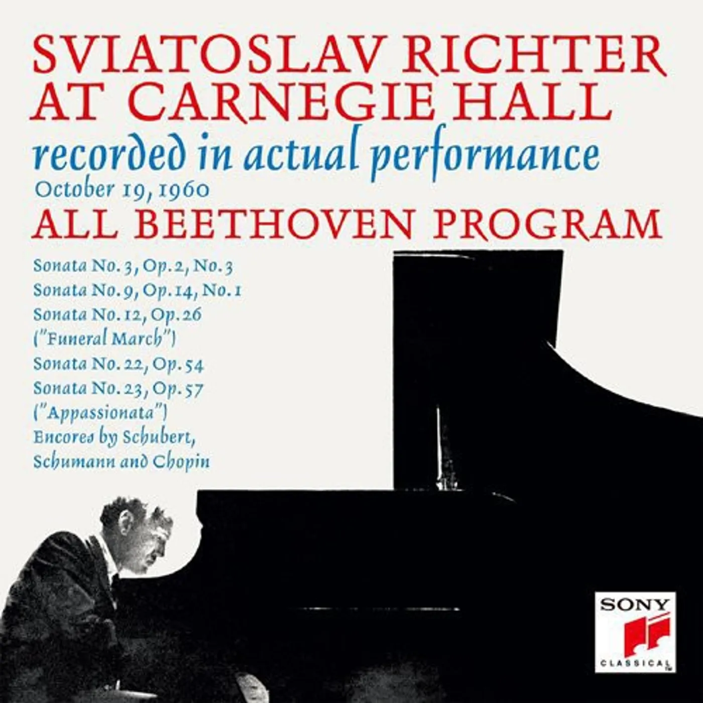 Sviatoslav Richter AT CARNEGIE HALL 1960 VOLUME 1 CD