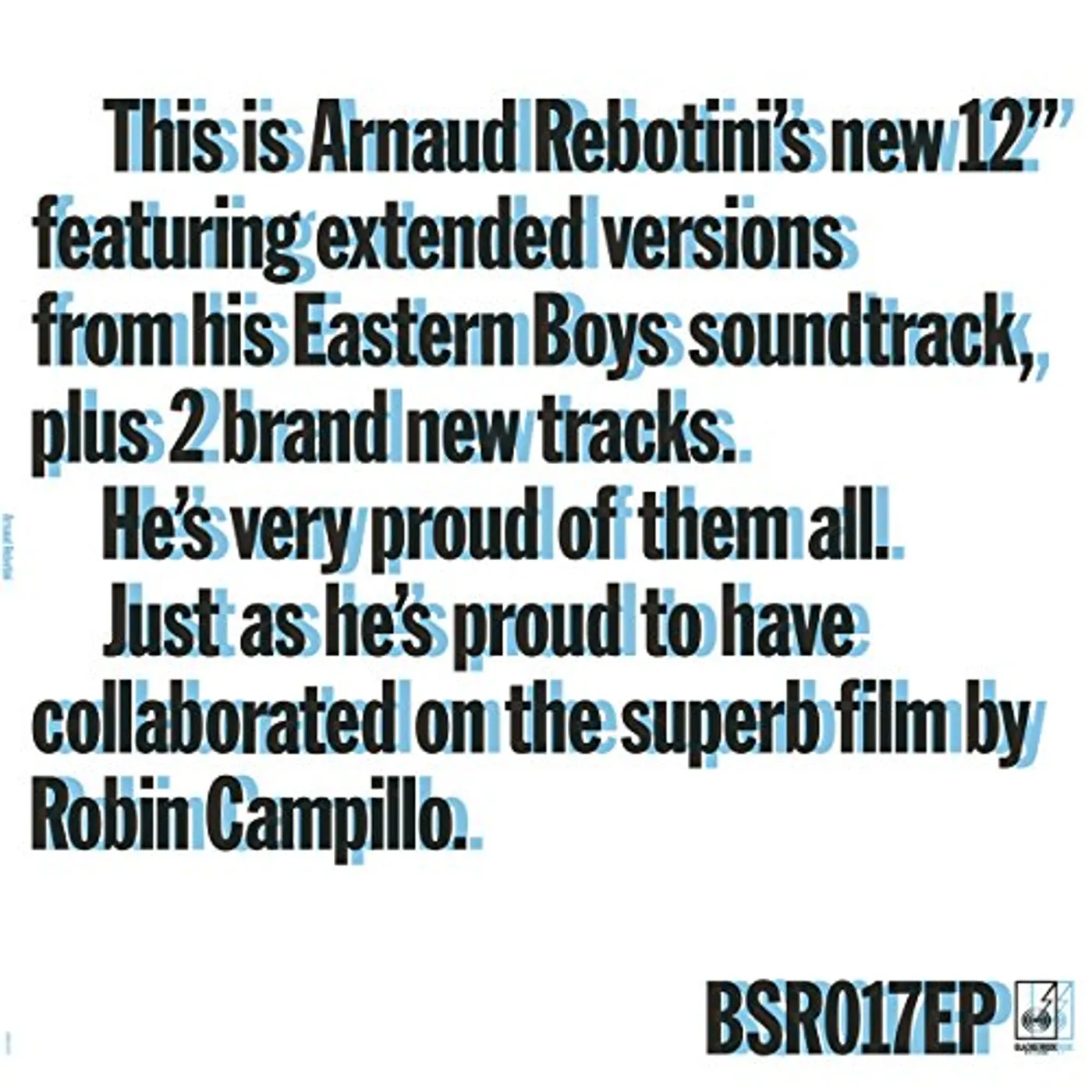 Arnaud Rebotini Eastern Boys Extended Vinyl Record