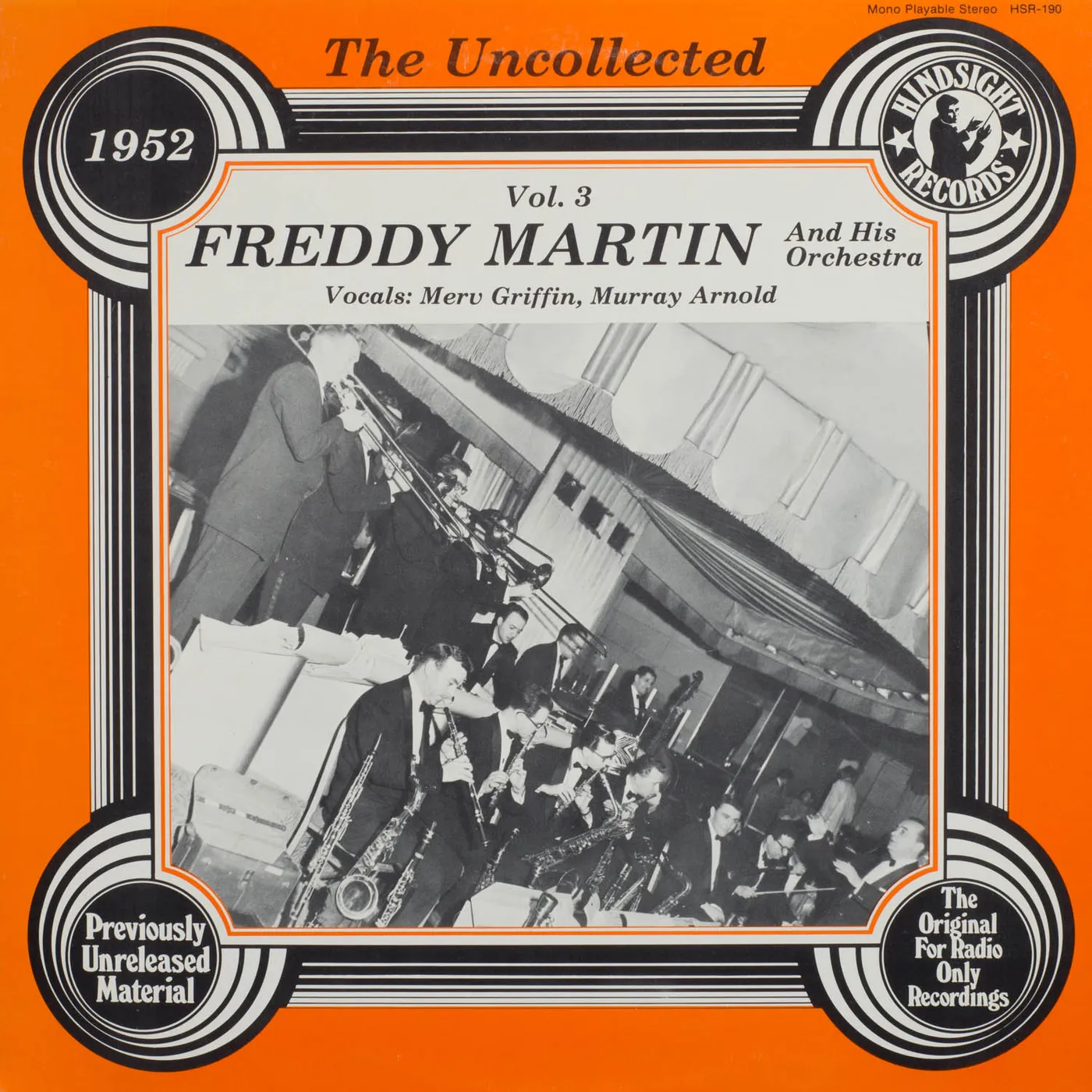 Freddy Martin Orchestra UNCOLLECTED 3 Vinyl Record