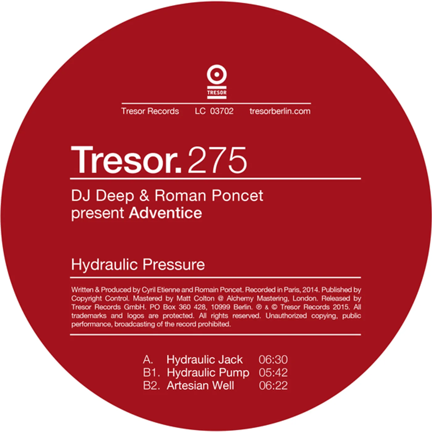 DJ DEEP & ROMAN PONCET HYDRAULIC PRESSURE Vinyl Record