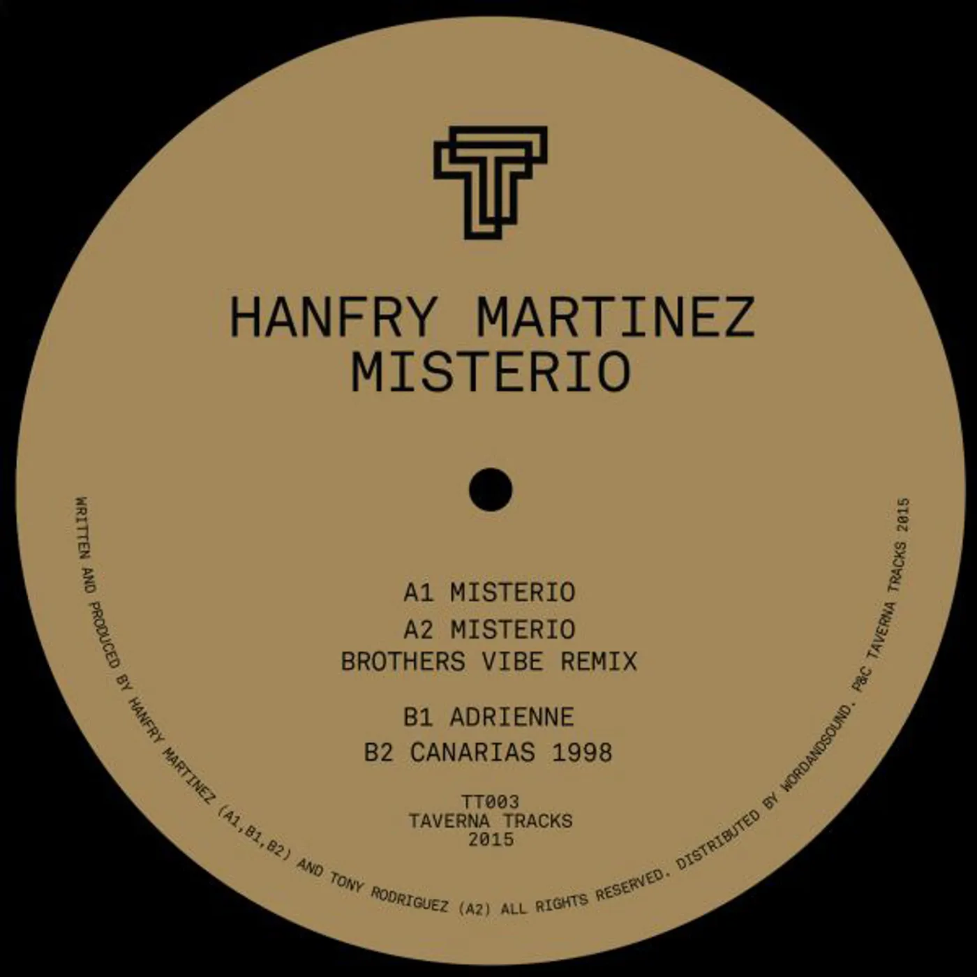 Hanfry Martinez MISTERIO (INCL. BROTHERS VIBE REMIX) Vinyl Record