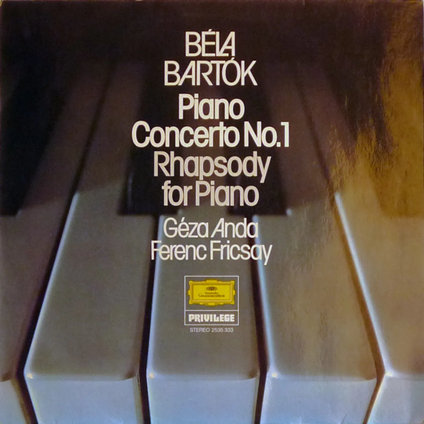 Geza Anda BARTOK: PIANO CONCERTO NO. 1 Vinyl Record - 180 Gram Pressing