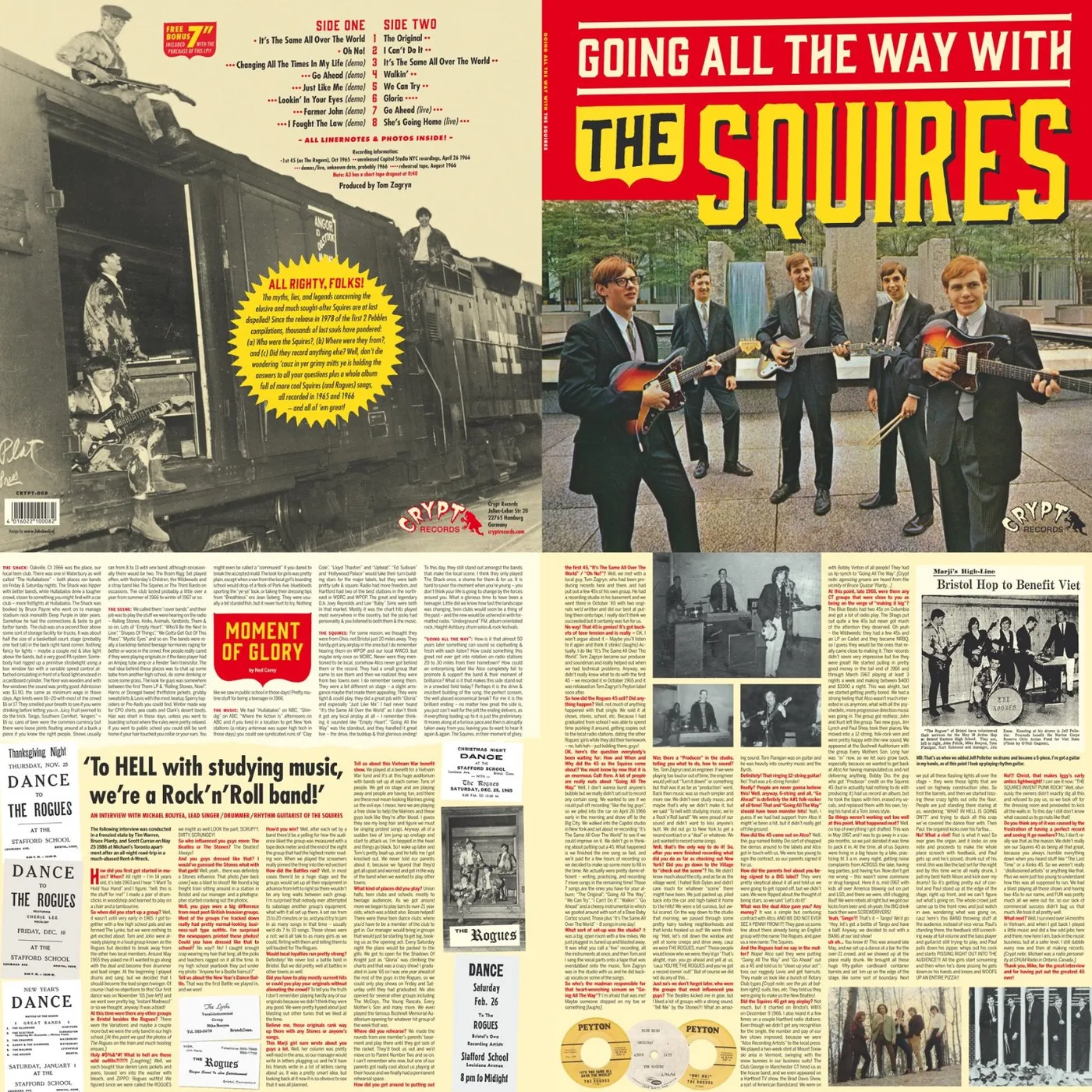 GOING ALL THE WAY WITH THE SQUIRES Vinyl Record