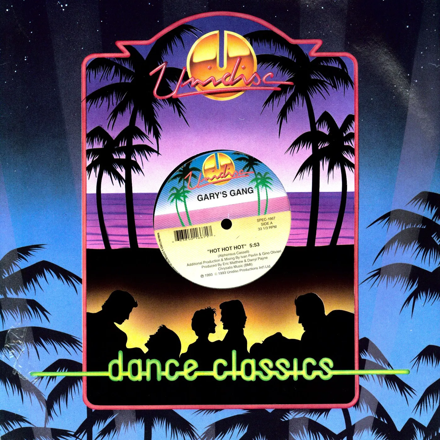 Gary's Gang HOT HOT HOT / THE HUSTLE Vinyl Record