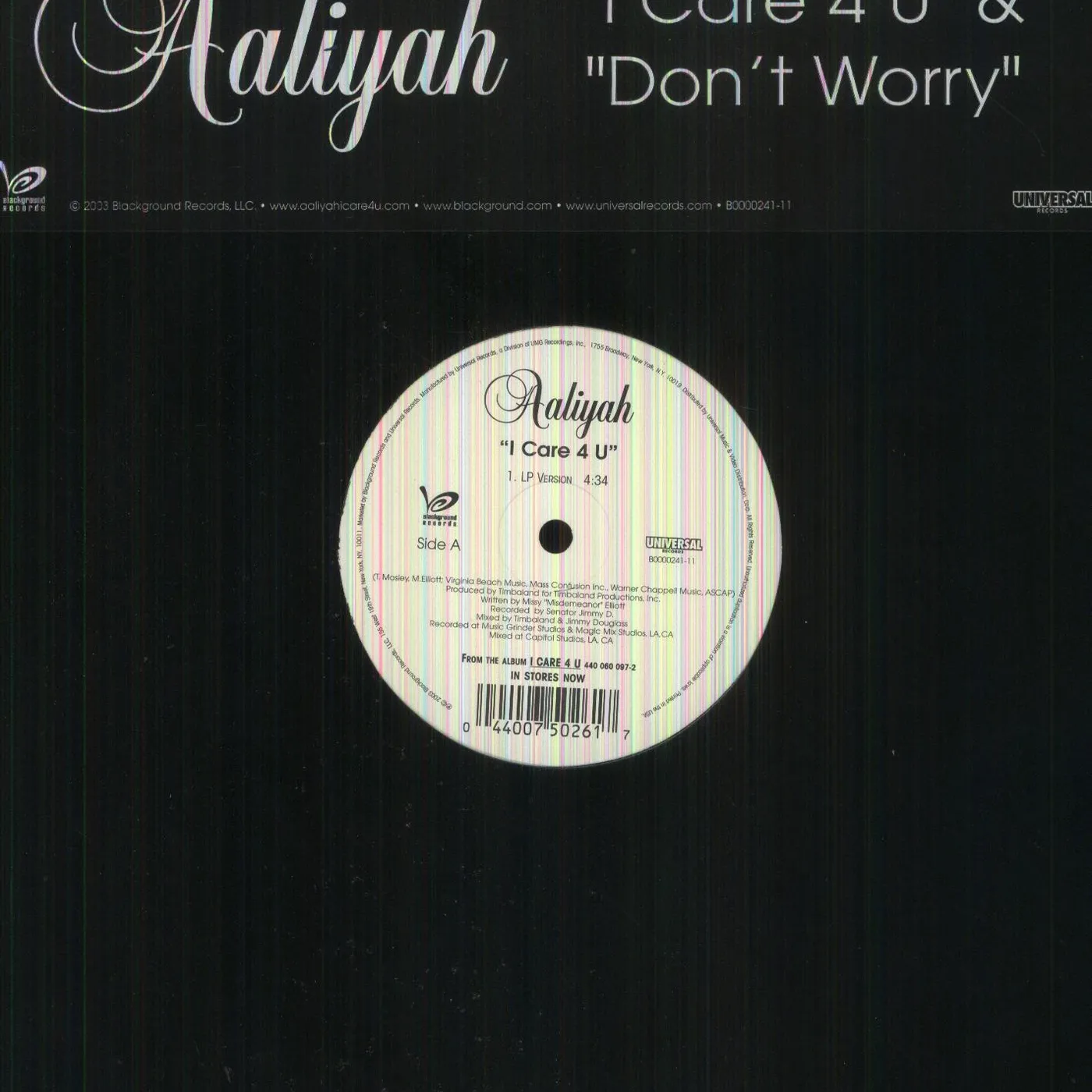 Aaliyah I Care 4 U Vinyl Record