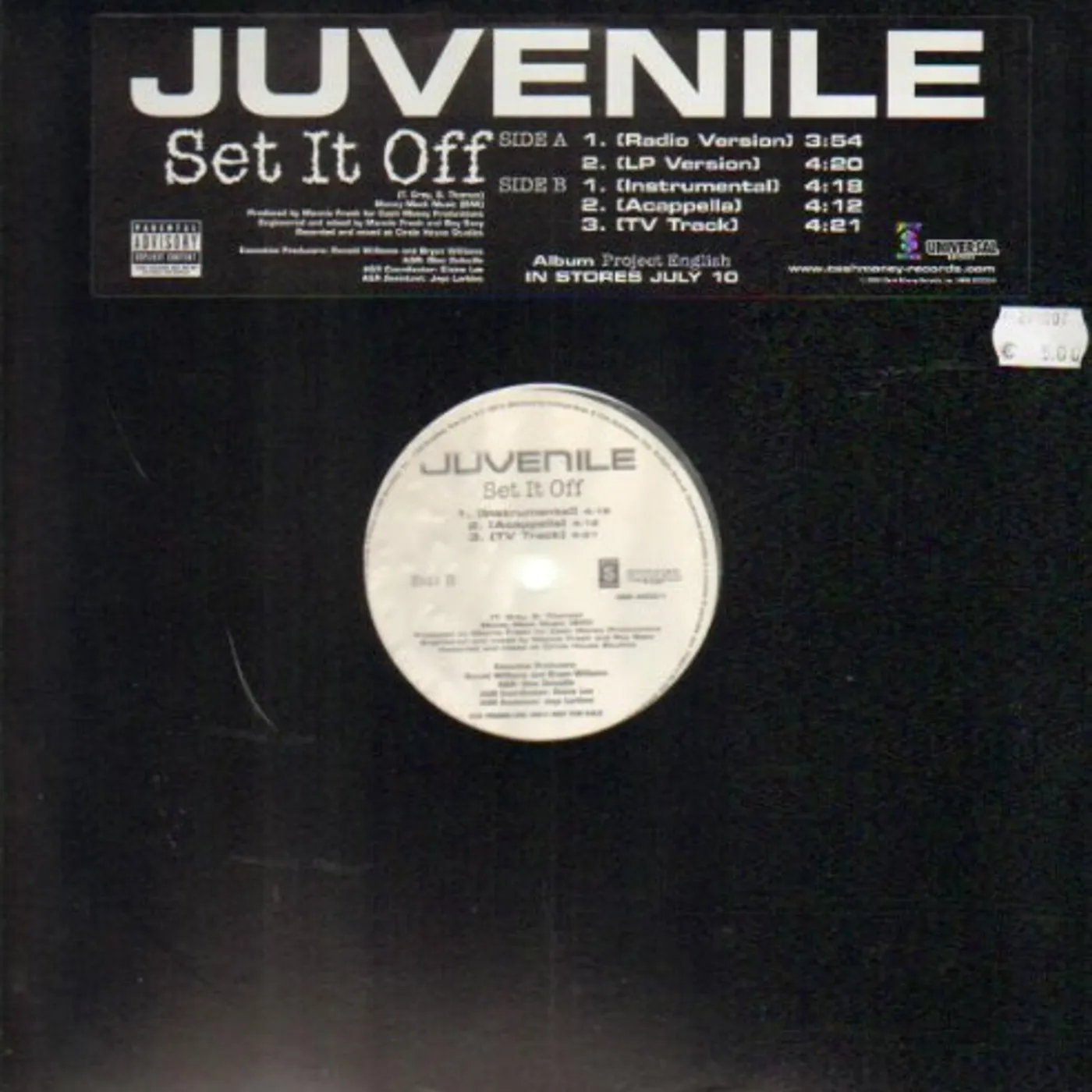 JUVENILE Set It Off Vinyl Record