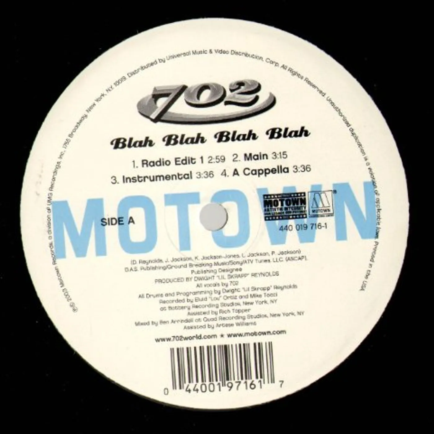 702 BLAH BLAH BLAH Vinyl Record