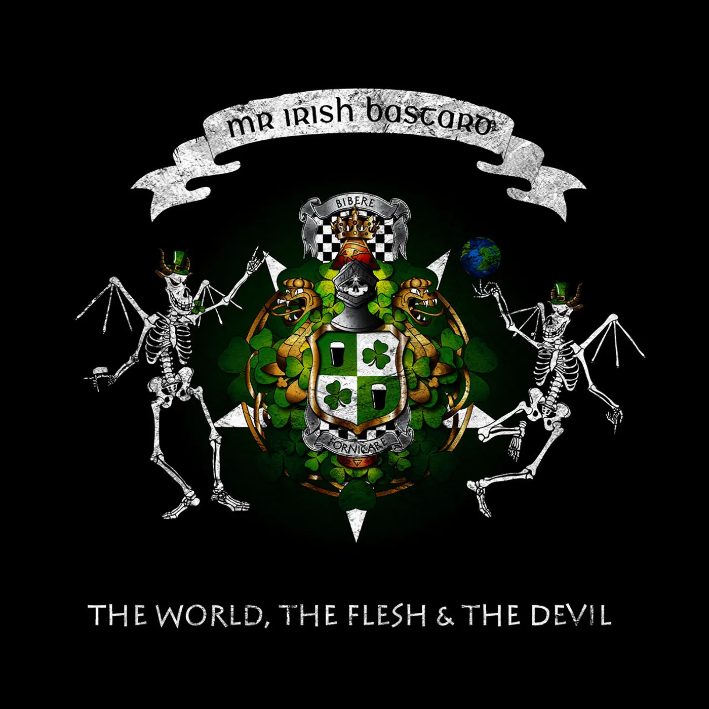 Mr. Irish Bastard THE WORLD THE FLESH & THE DEVIL Vinyl Record - Green Vinyl