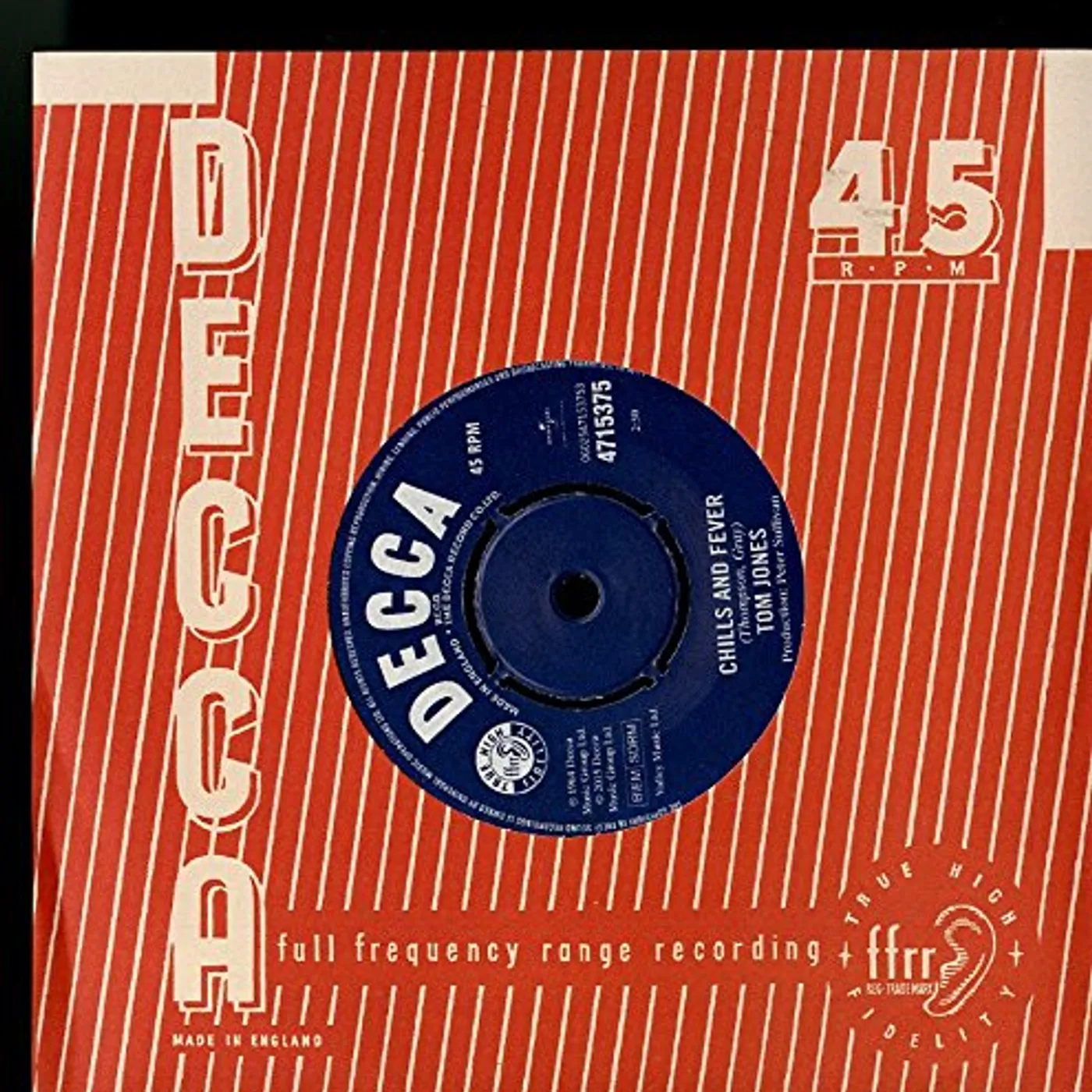 Tom Jones CHILL / FEVER / BREATHLESS Vinyl Record