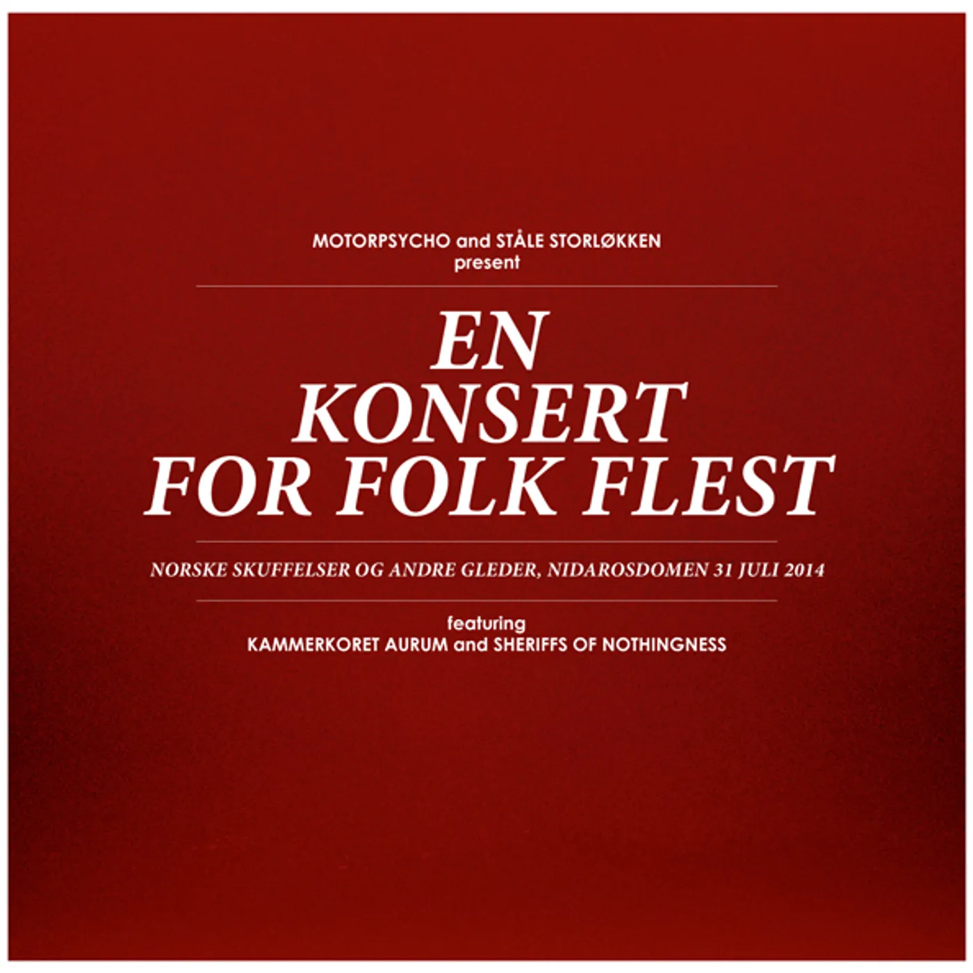 Motorpsycho En Konsert For Folk Flest Vinyl Record