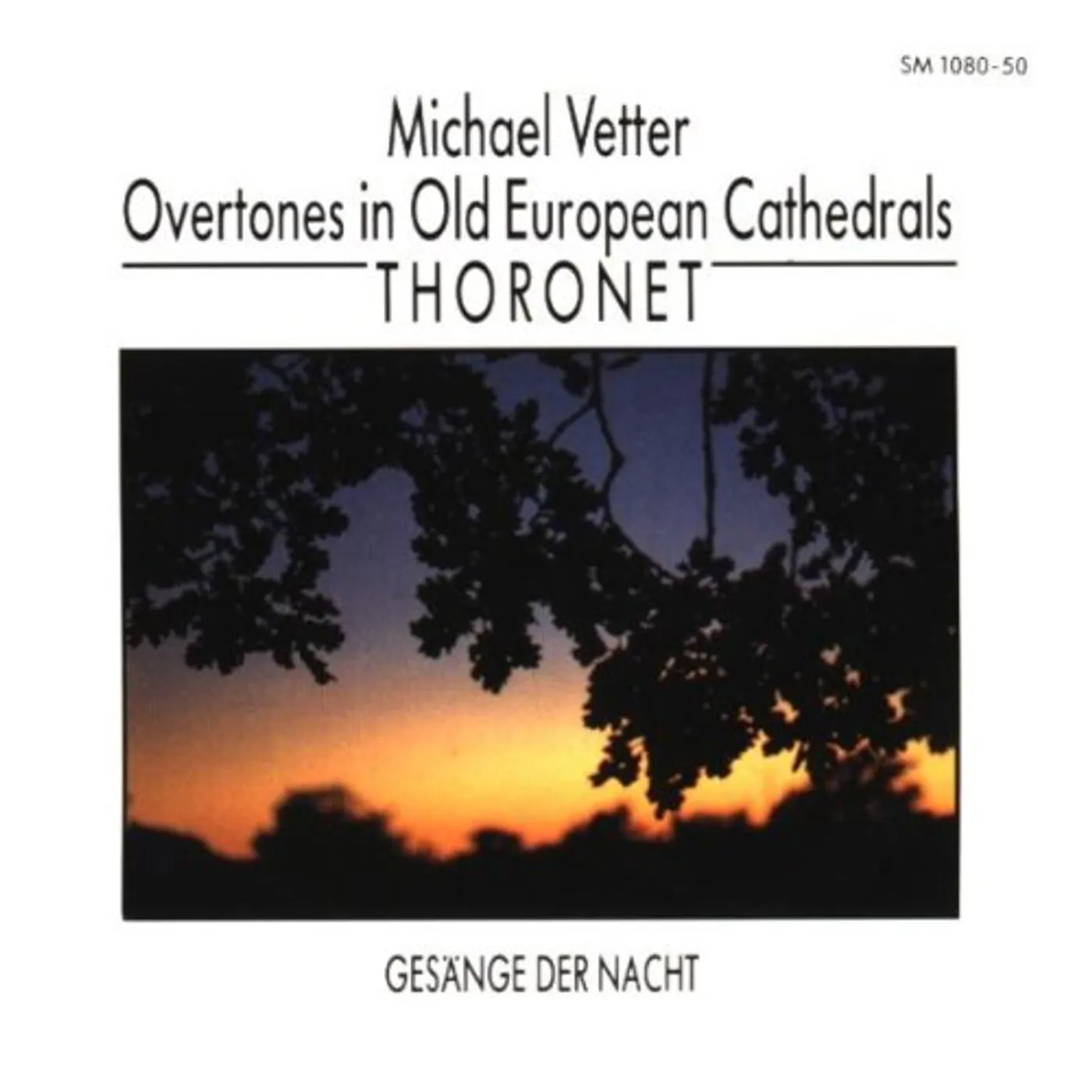 Michael Vetter VETTER: OVERTONES IN OLD EUROPEAN CATHEDRALS CD