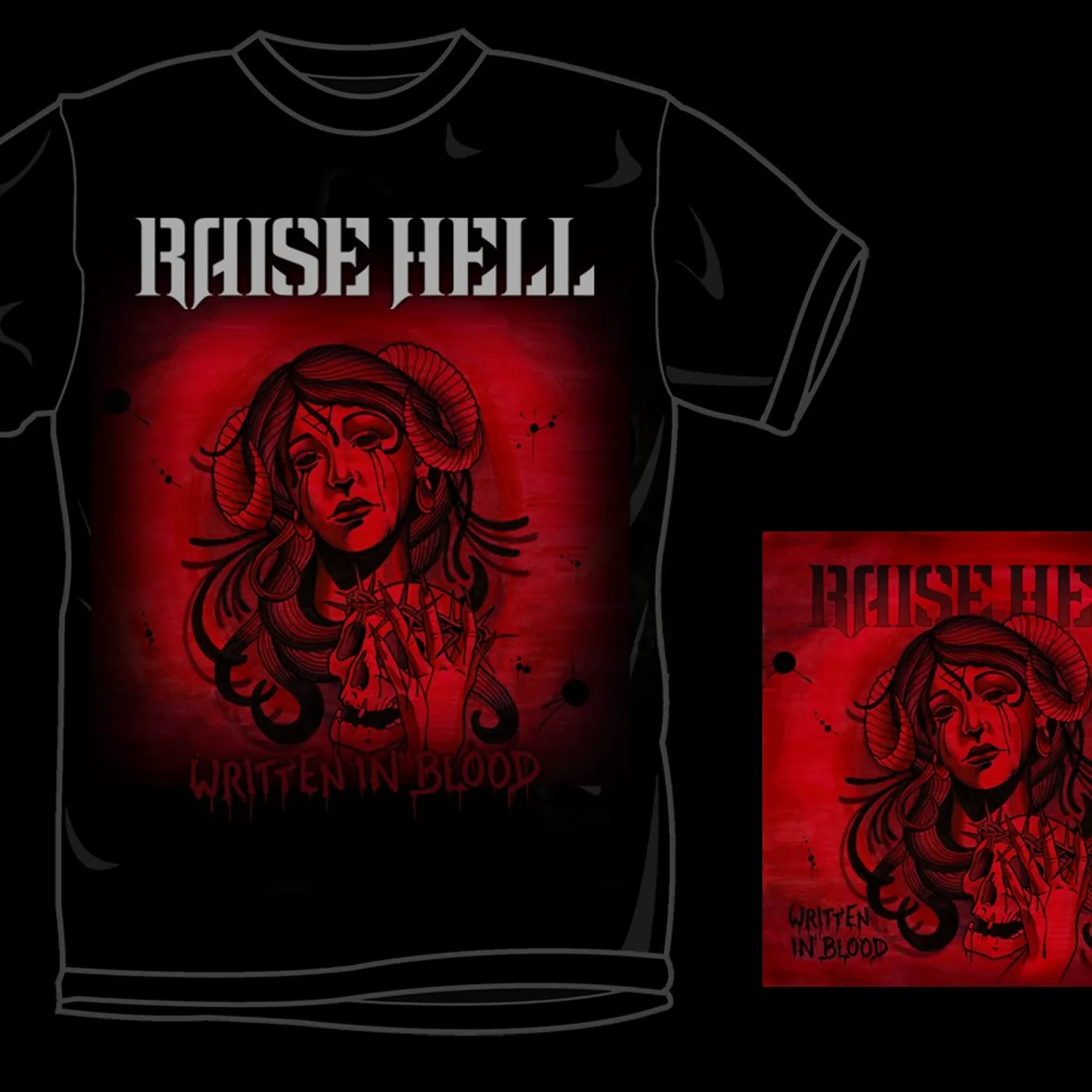 Raise Hell WRITTEN IN BLOOD (T-SHIRT XL) CD
