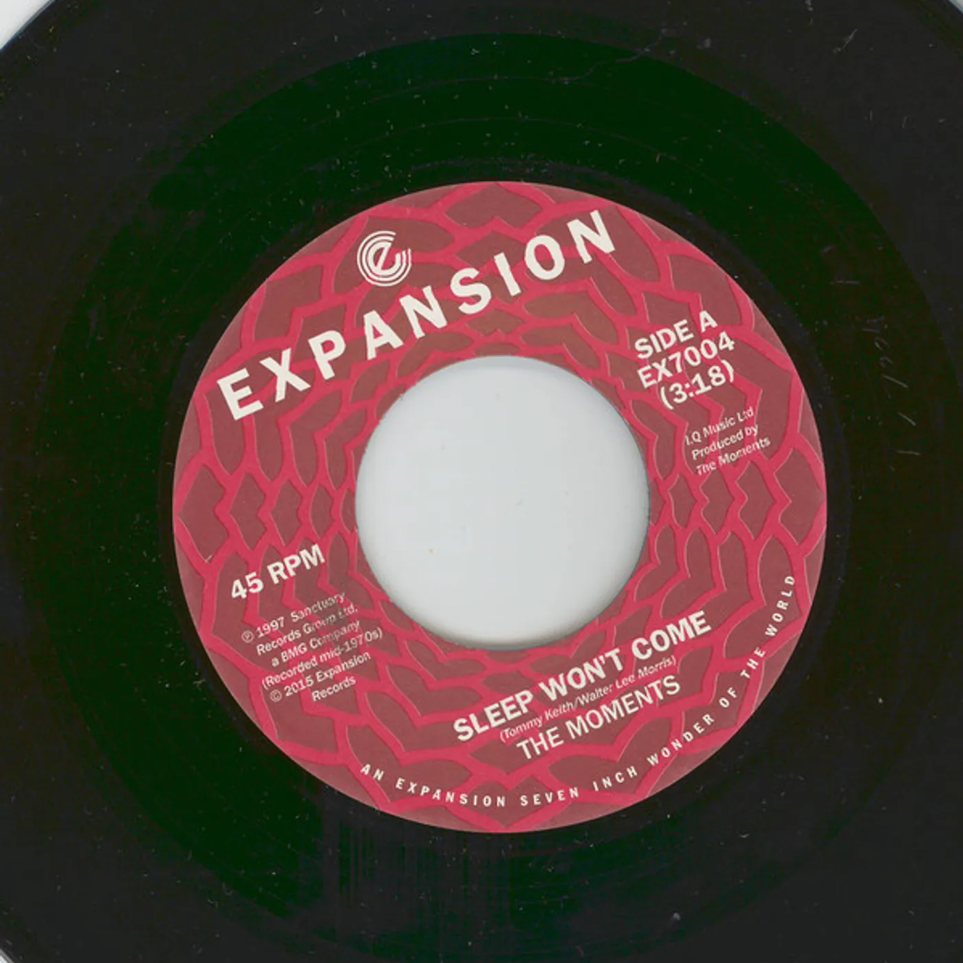 Moments SLEEP WON'T COME / IT DON'T RAIN IN MY BACKYARD Vinyl Record