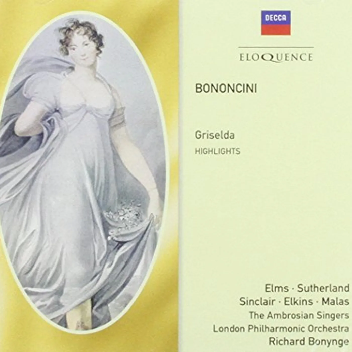 Richard Bonynge BONONCINI: GRISELDA CD
