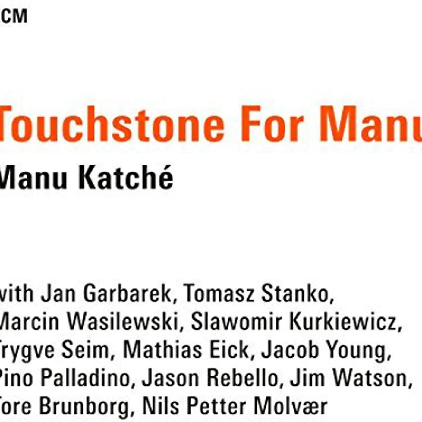 Manu Katche TOUCHSTONE FOR MANU CD