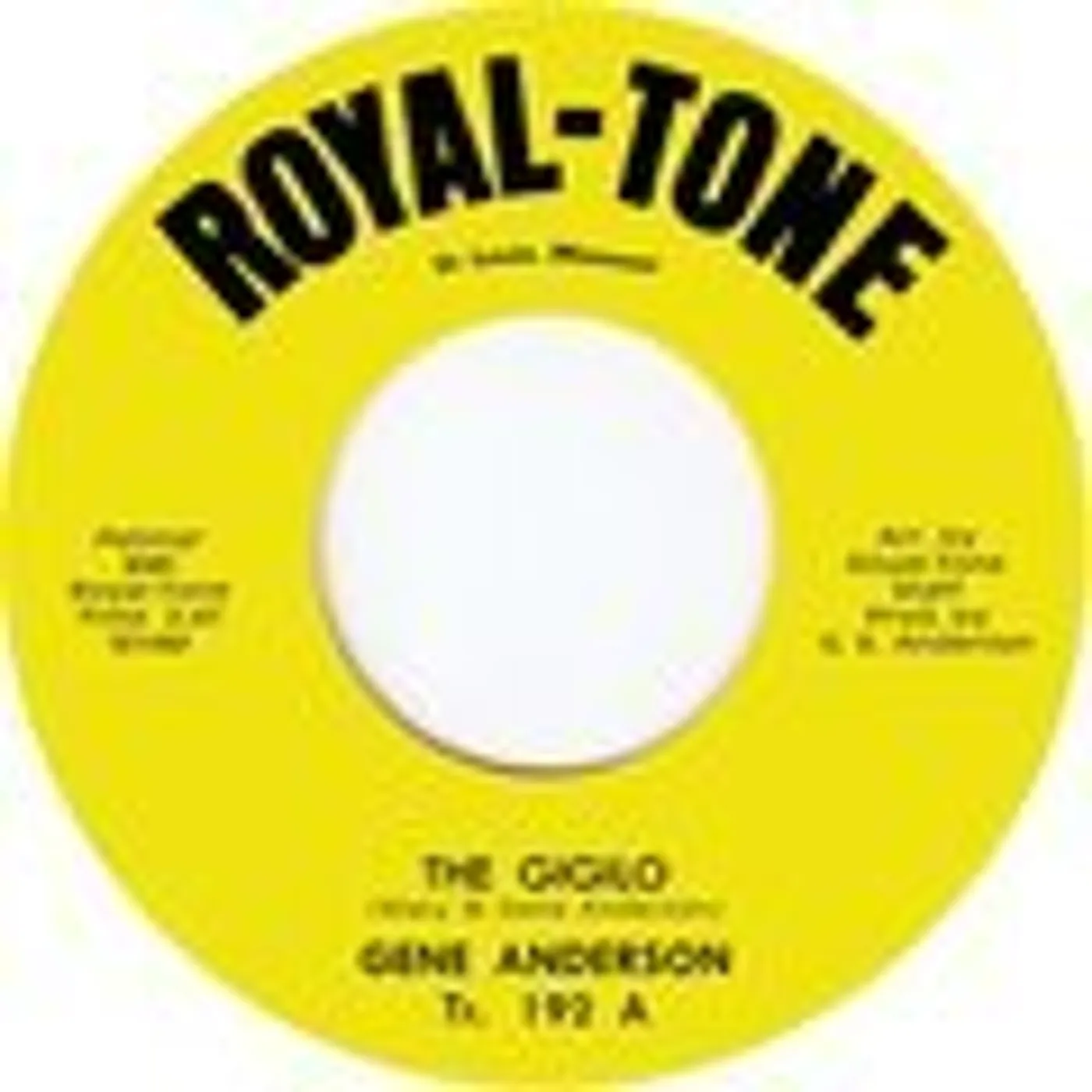 Gene Anderson GIGOLO Vinyl Record