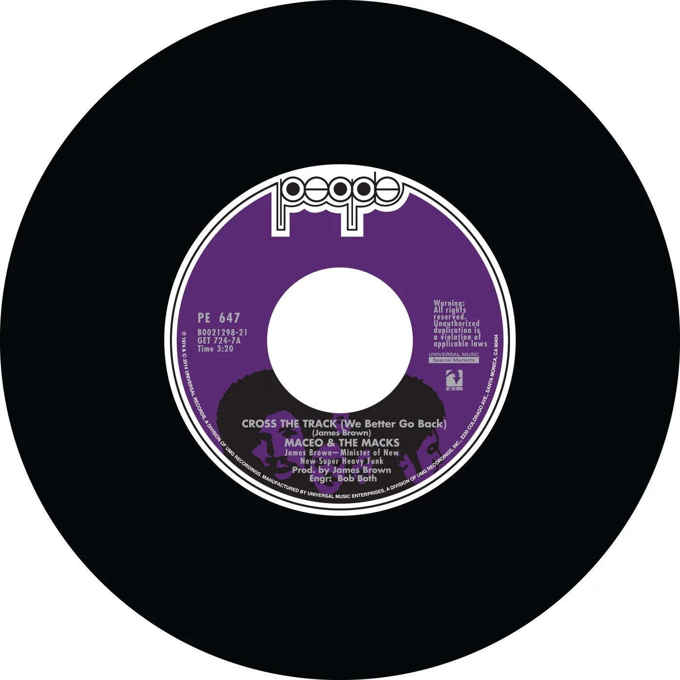 Maceo And The Macks CROSS THE TRACKS Vinyl Record