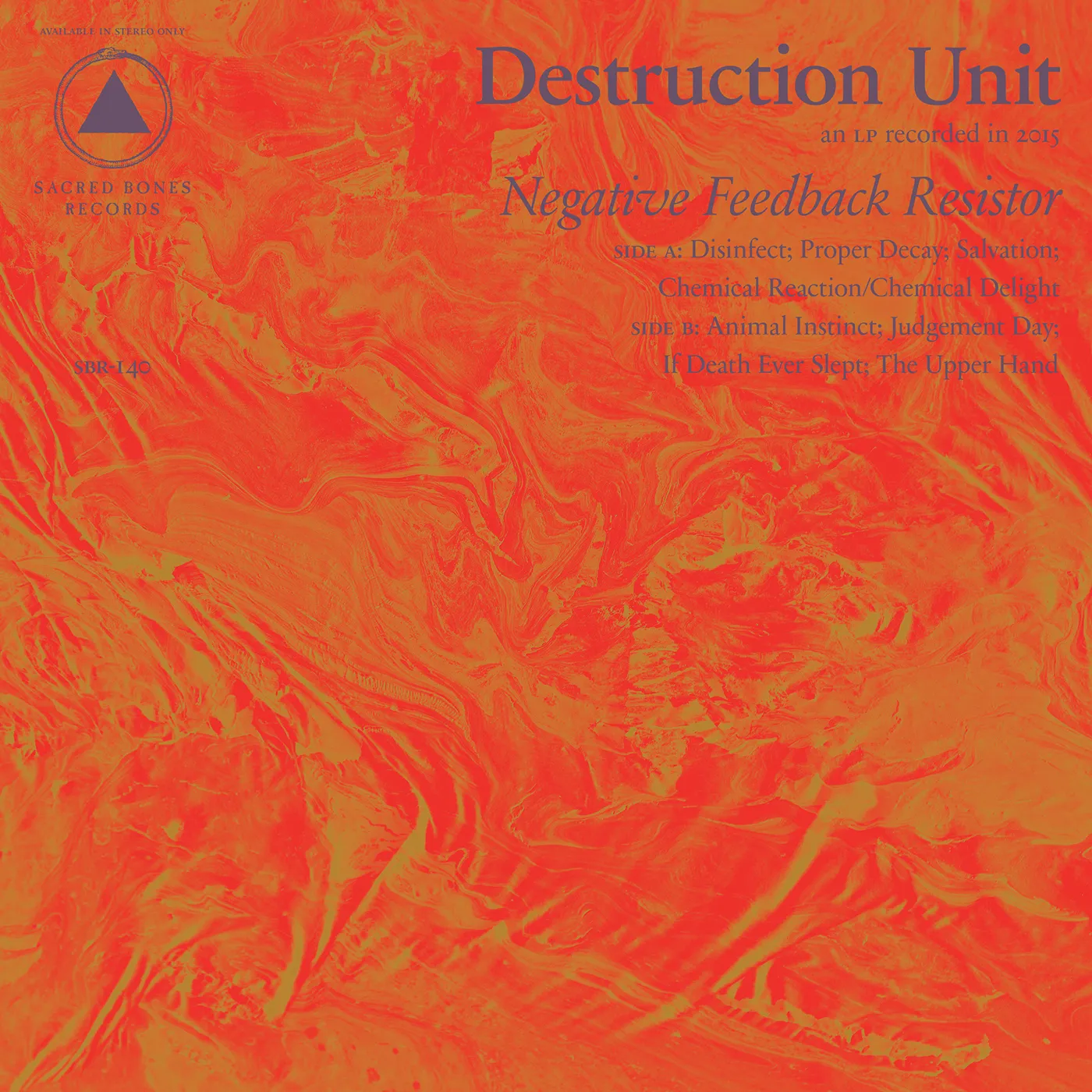 Destruction Unit Negative Feedback Resistor Vinyl Record