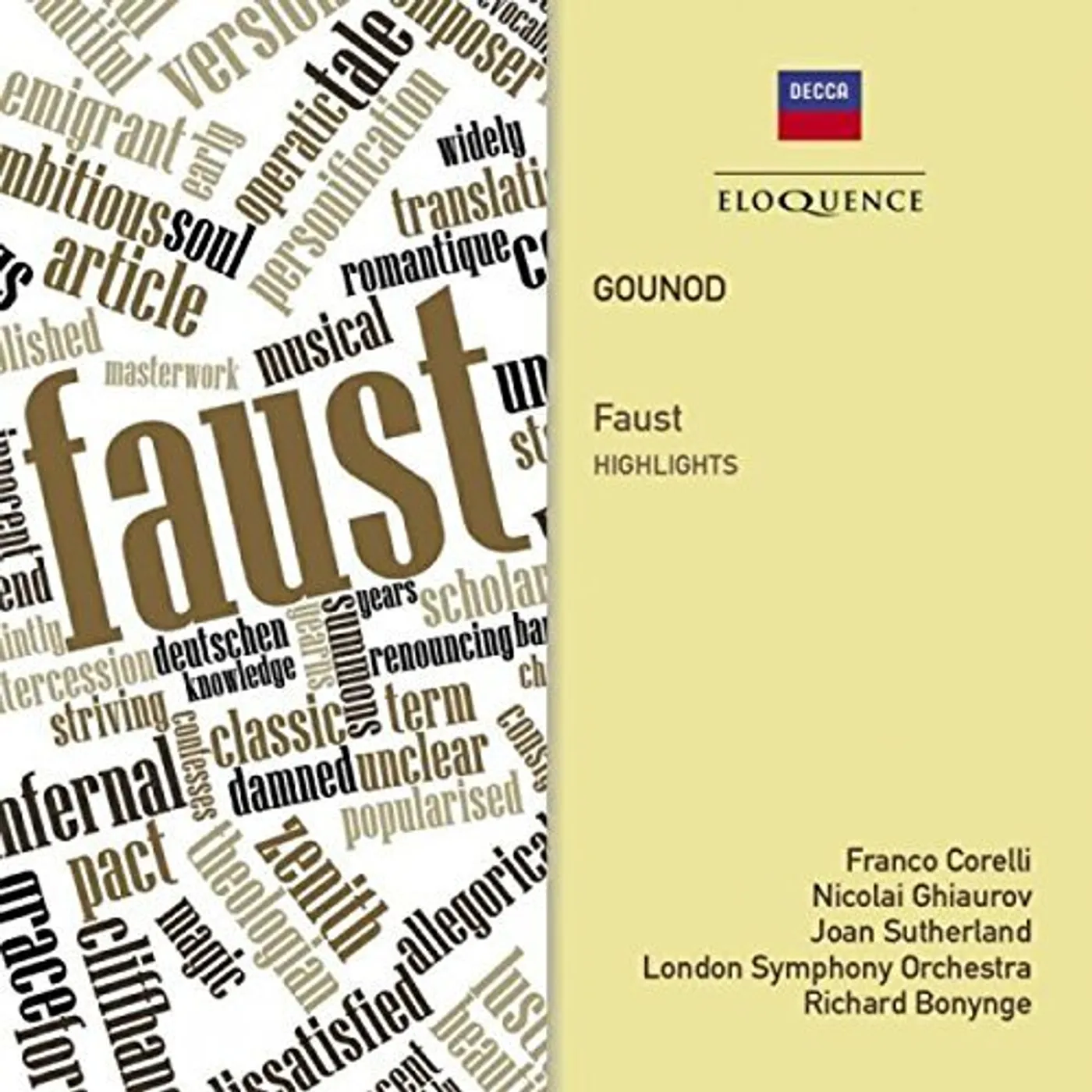 Richard Bonynge GOUNOD: FAUST HIGHLIGHTS CD