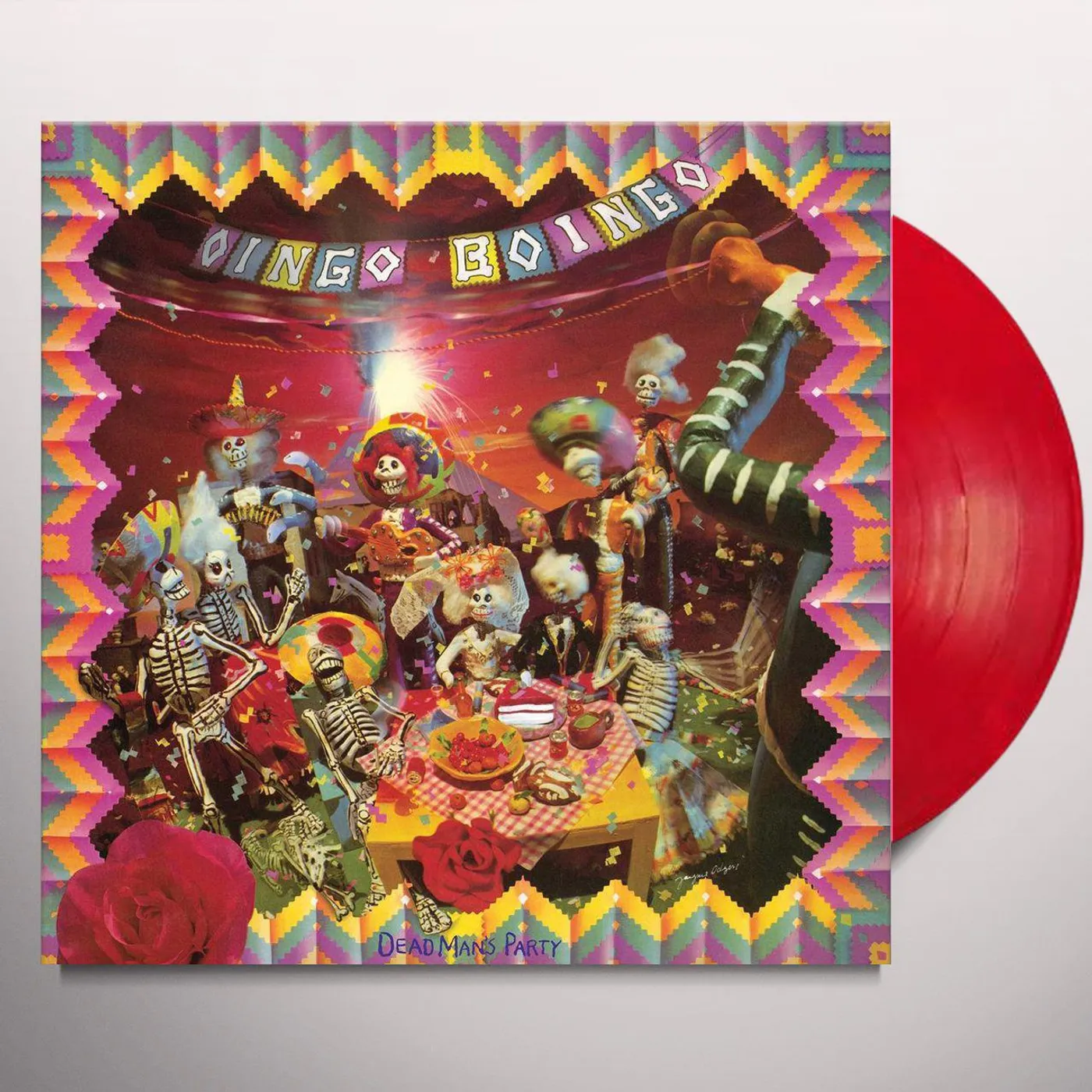Oingo Boingo DEAD MANS PARTY - Limited Edition Red Translucent Colored Vinyl Record