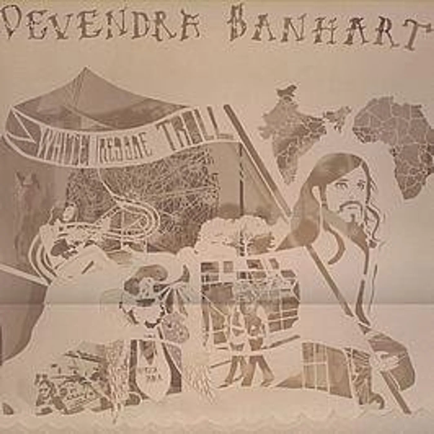 Devendra Banhart WHITE REGGAE TROLL Vinyl Record - UK Release