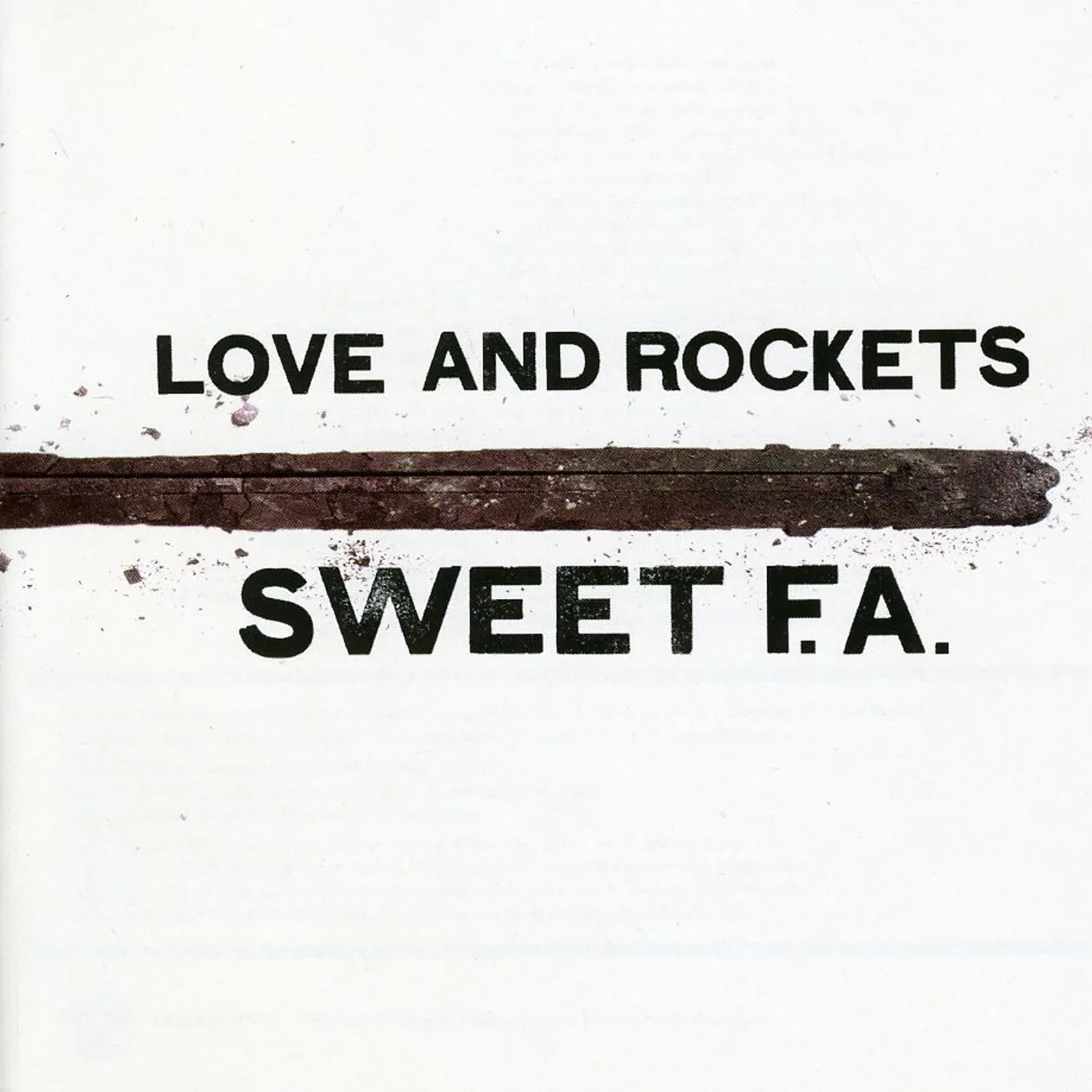 Love and Rockets SWEET F.A. CD