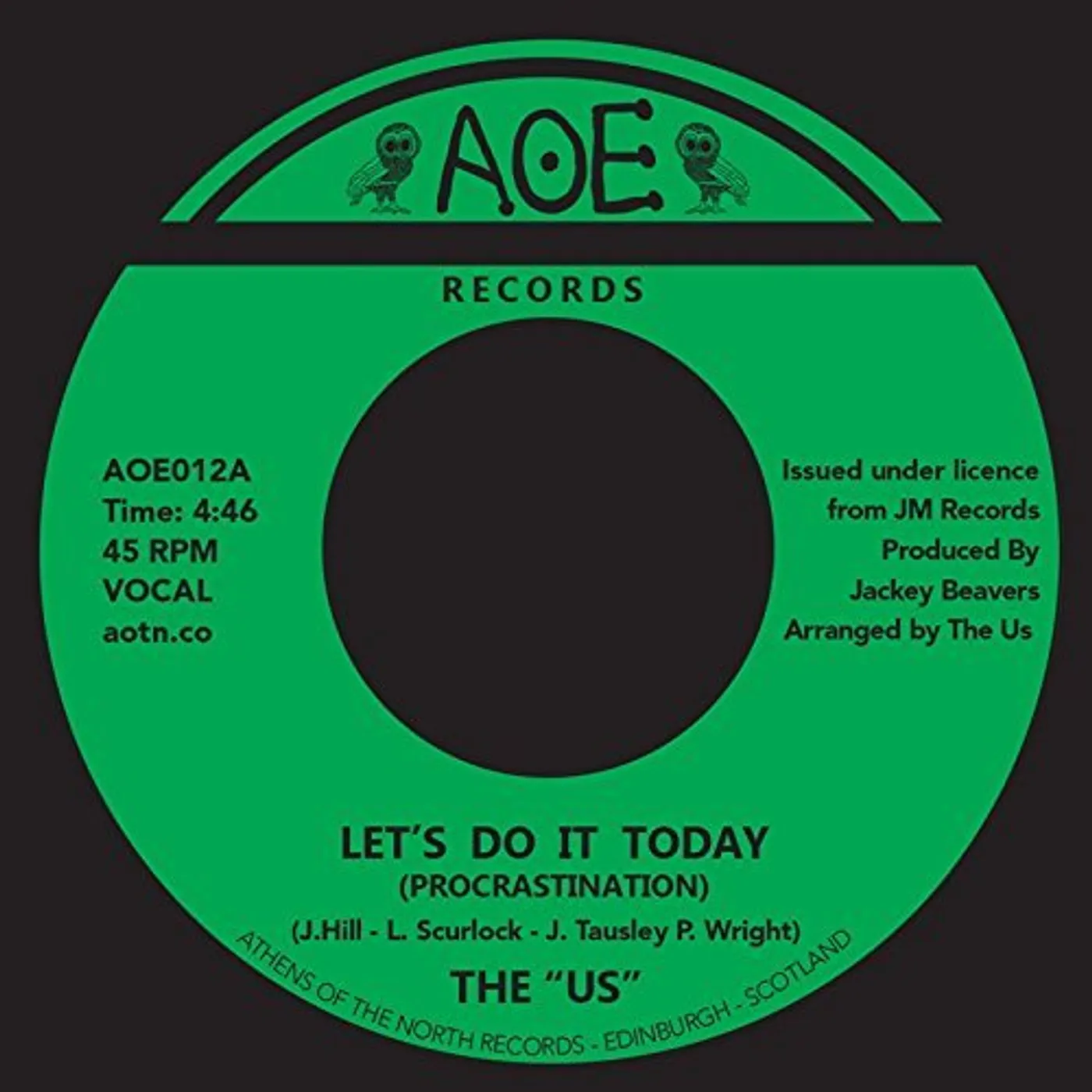 The Us LET'S DO IT TODAY (PROCRASTINATION) Vinyl Record