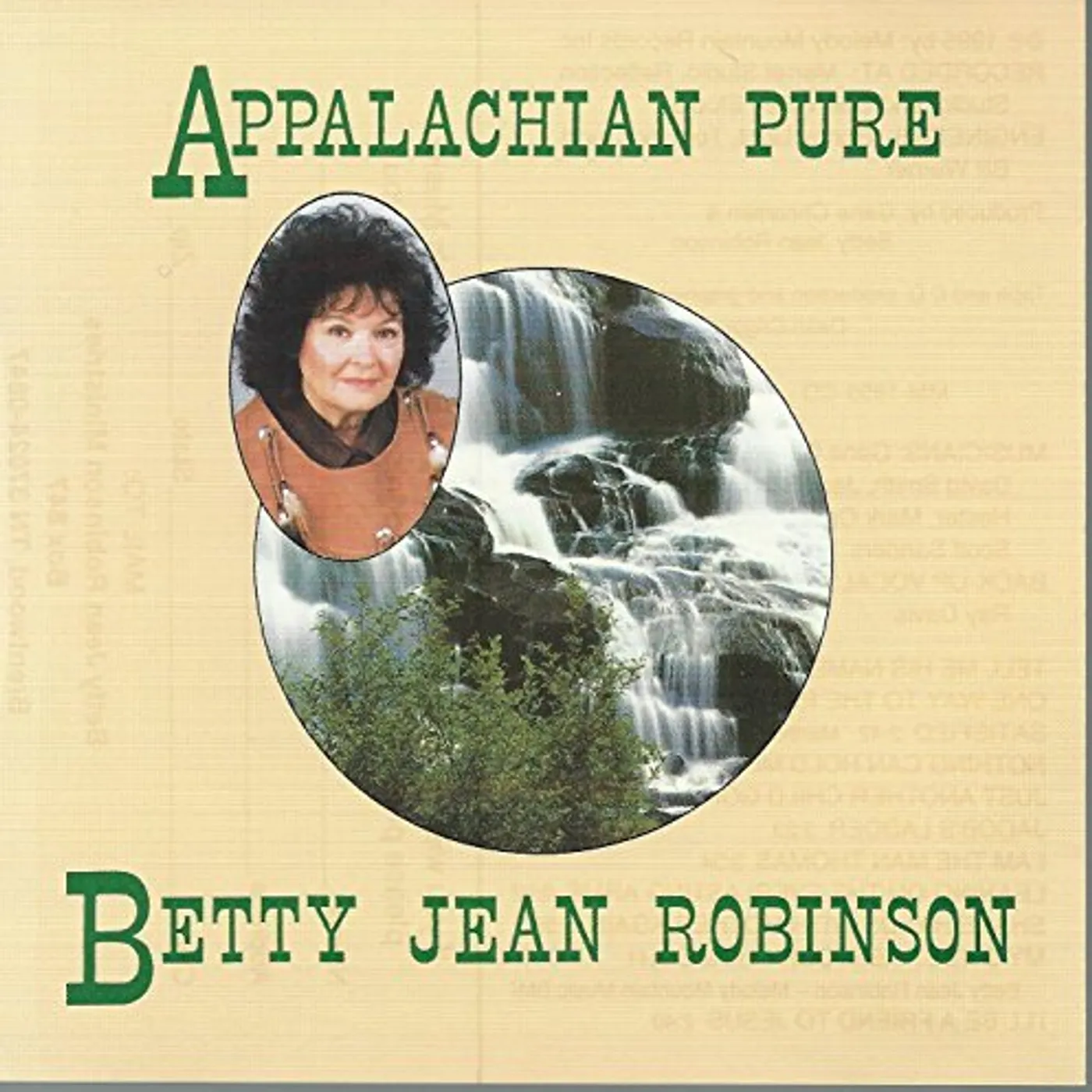 Betty Jean Robinson APPALACHIAN PURE CD