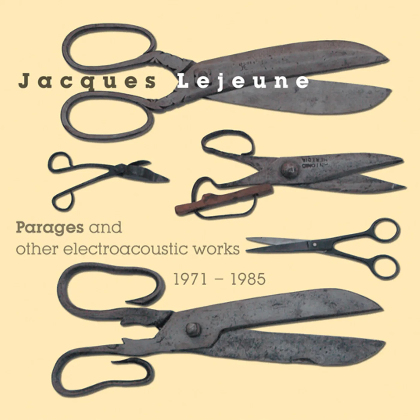 Jacques Lejeune PARAGES & OTHER ELECTROACOUSTIC WORKS 1971-1985 CD