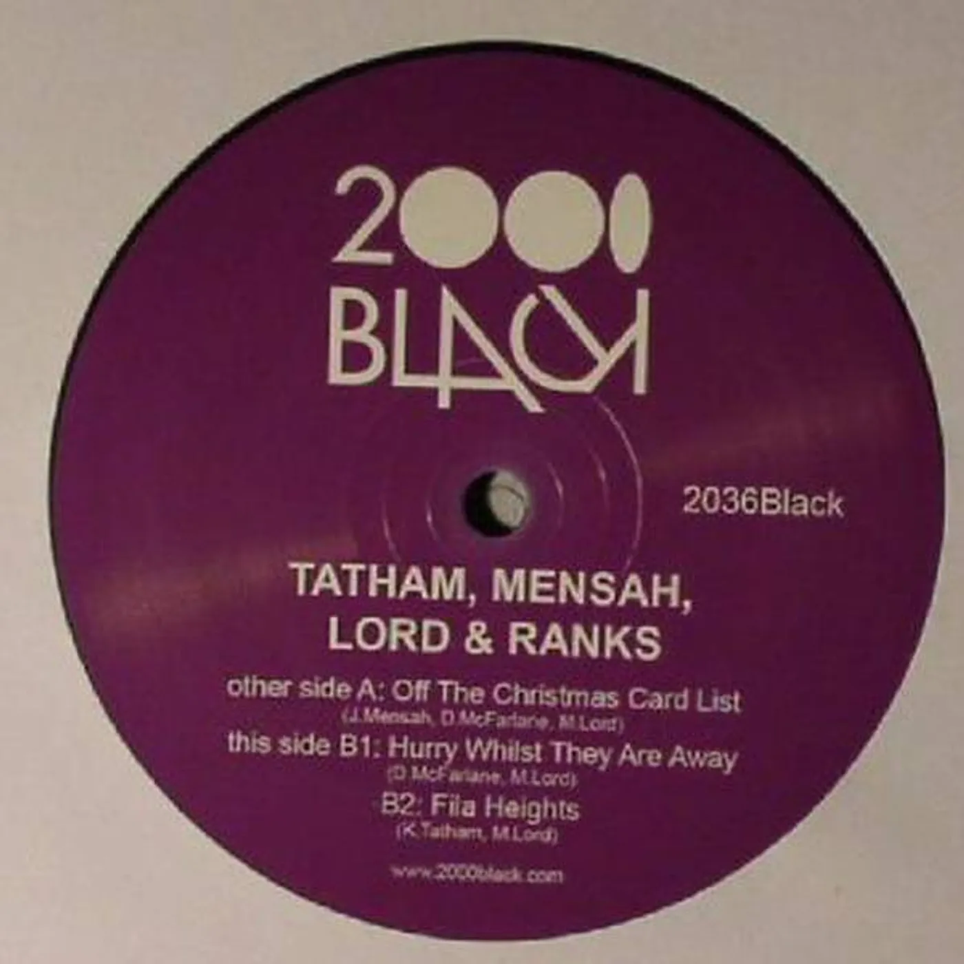 Tatham,Mensah,Lord & Ranks OFF THE CHRISTMAS CARD LIST Vinyl Record
