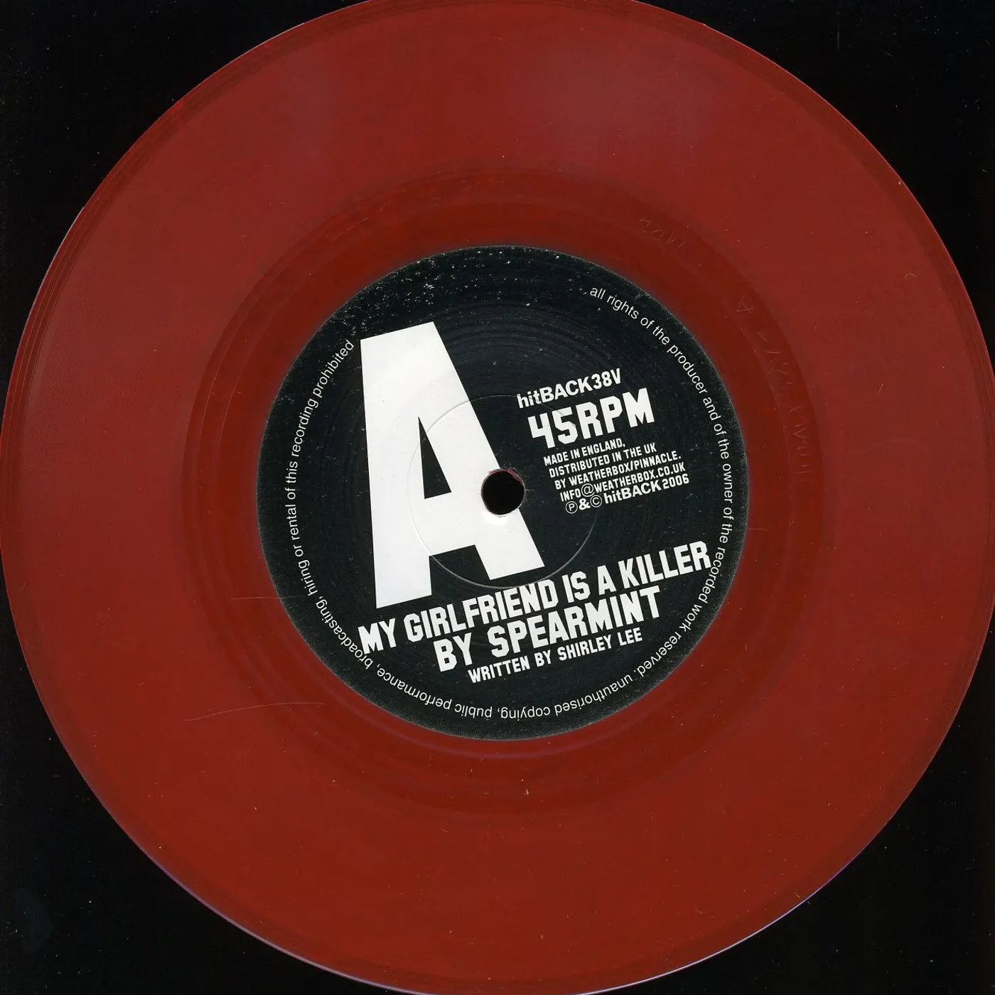 Spearmint MY GIRLFRIEND IS A KILLER Vinyl Record