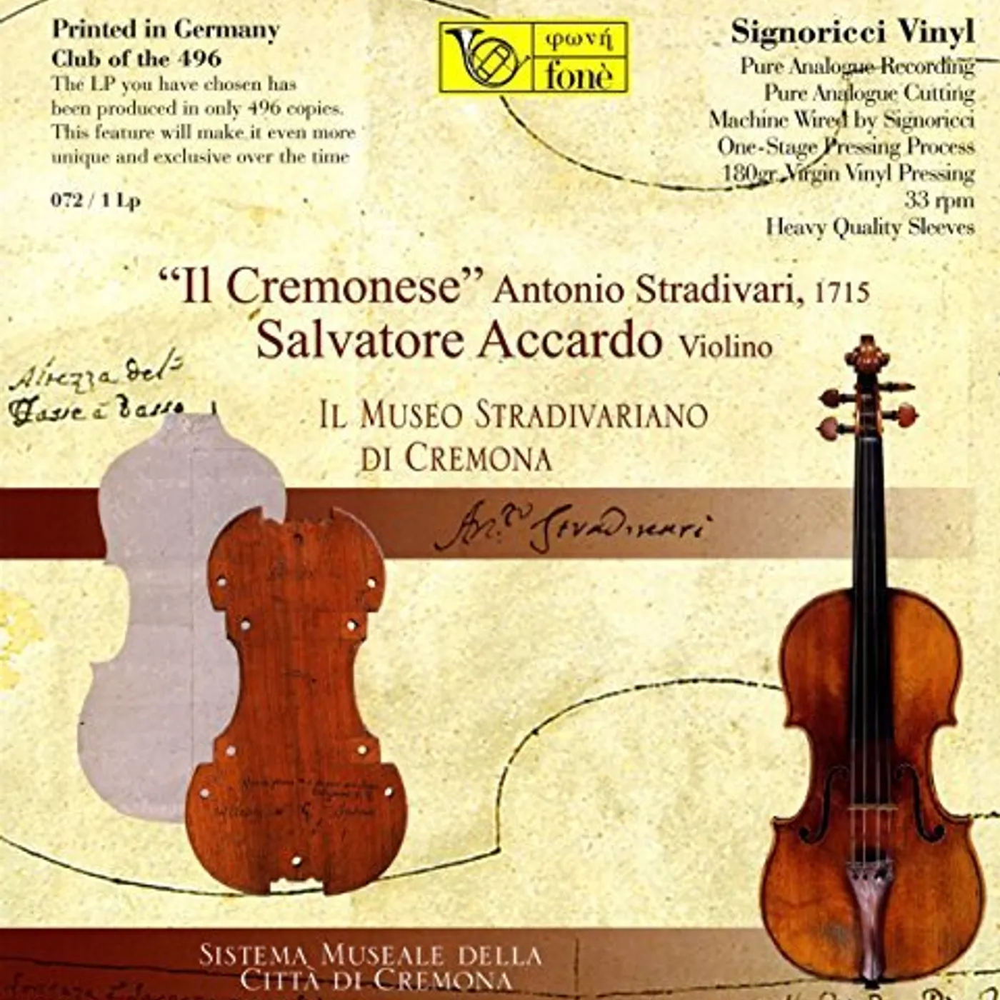 Salvatore Accardo IL CREMONESE Vinyl Record