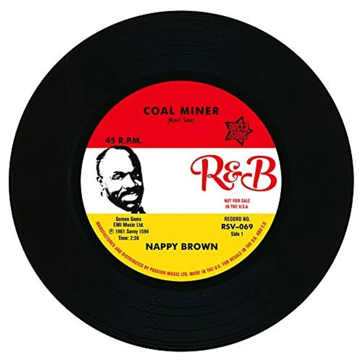 Nappy Brown COAL MINER / SKIDY WOE Vinyl Record