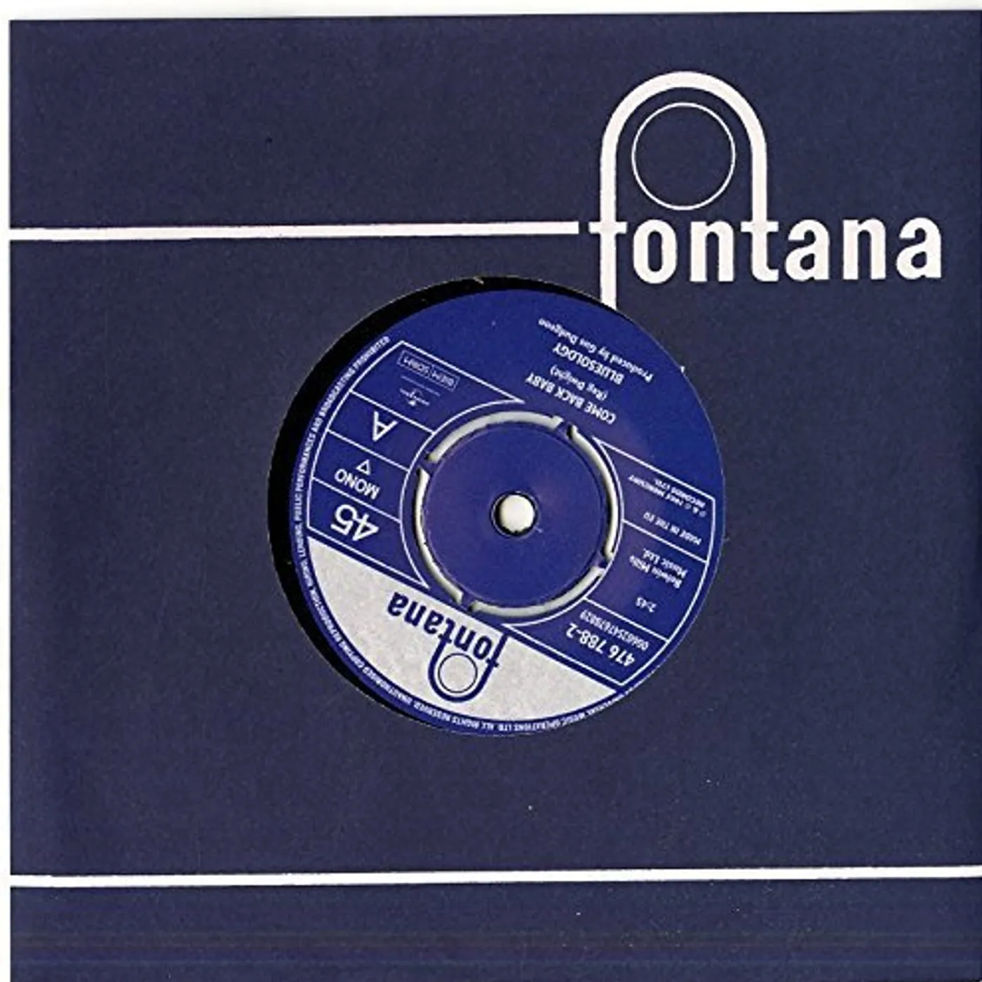 Bluesology COME BACK BABY Vinyl Record