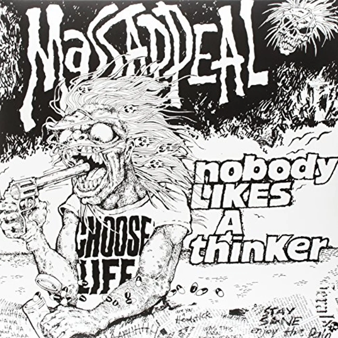 Massappeal NOBODY LIKES A THINKER (RED & BLACK SPLOTCHED) Vinyl Record