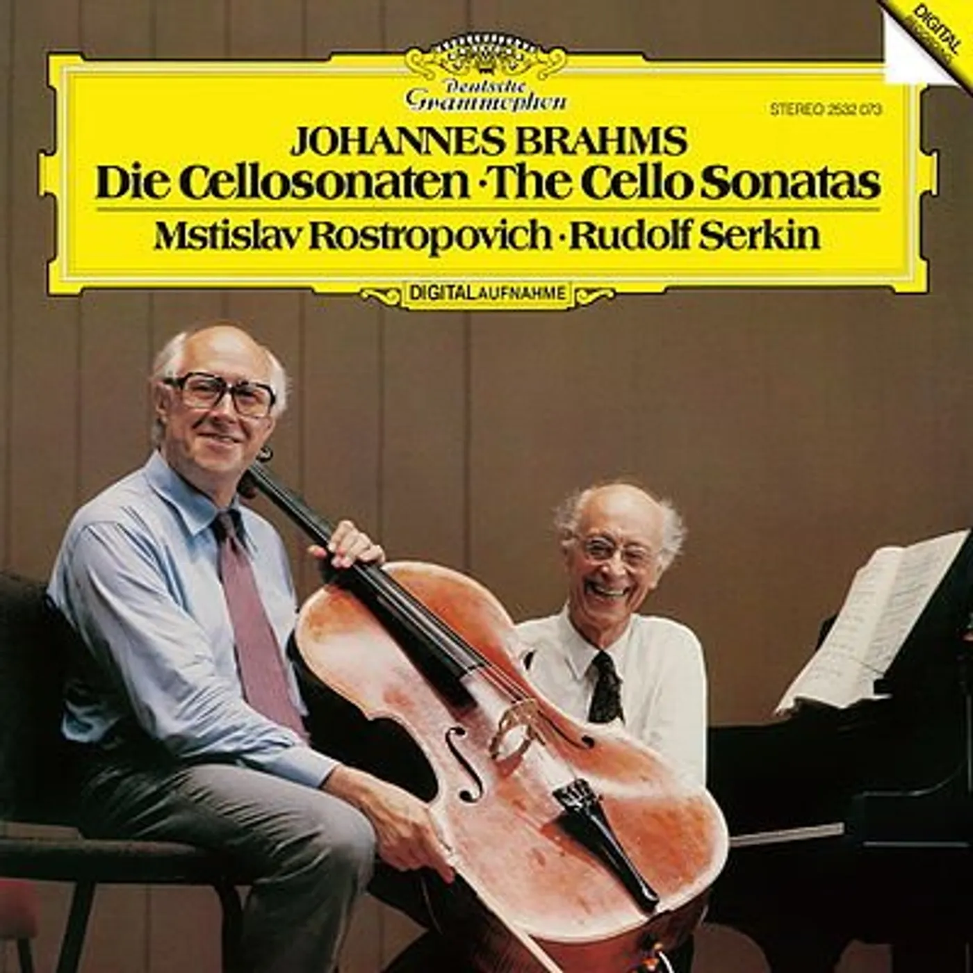 Mstislav Rostropovich & Ruldof Serkin BRAHMS: DIE CELLOSONATEN, THE CELLO SONATAS Vinyl Record